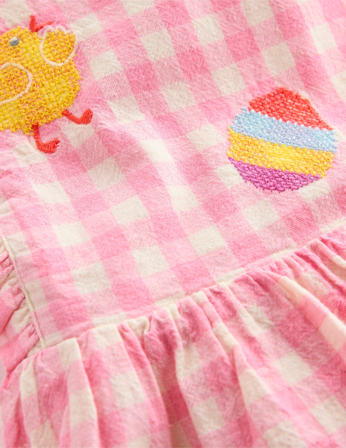 Gladys Pinafore Dress-Pink Gingham Easter