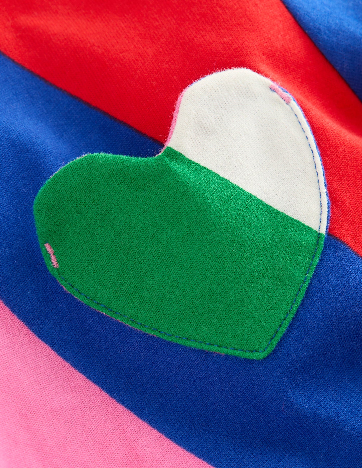 Heart Pocket Fun Jersey Dress-Rainbow Wave