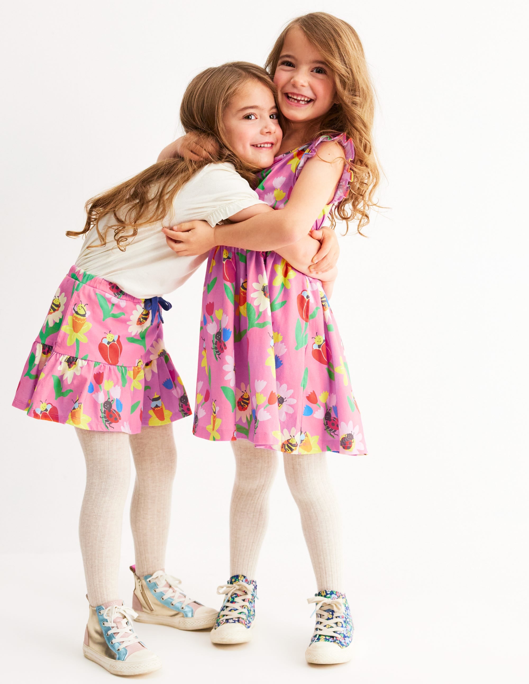 Posie Frill Sleeve Dress-Sugared Lilac Spring Garden - Image 4