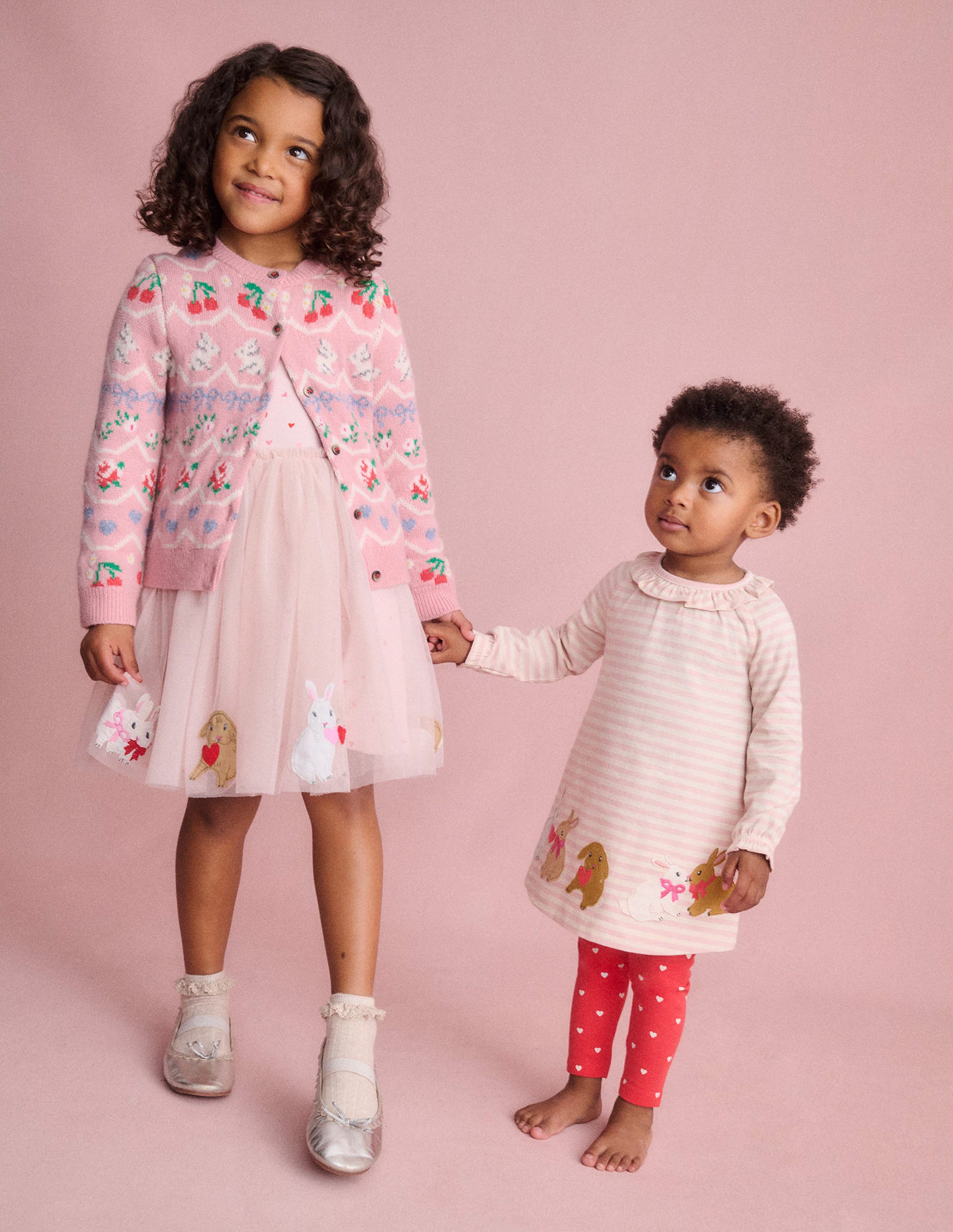 Ami Applique Tulle Dress-Chalk Pink Bunnies - Image 5