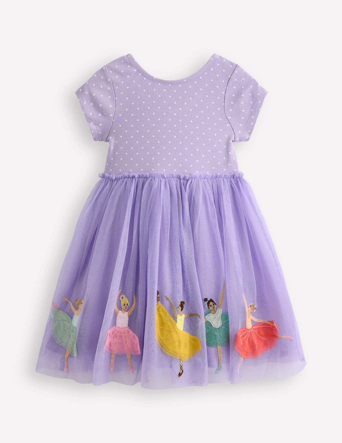 Ami Applique Tulle Dress-Misty Lavender Ballerinas - Image 1