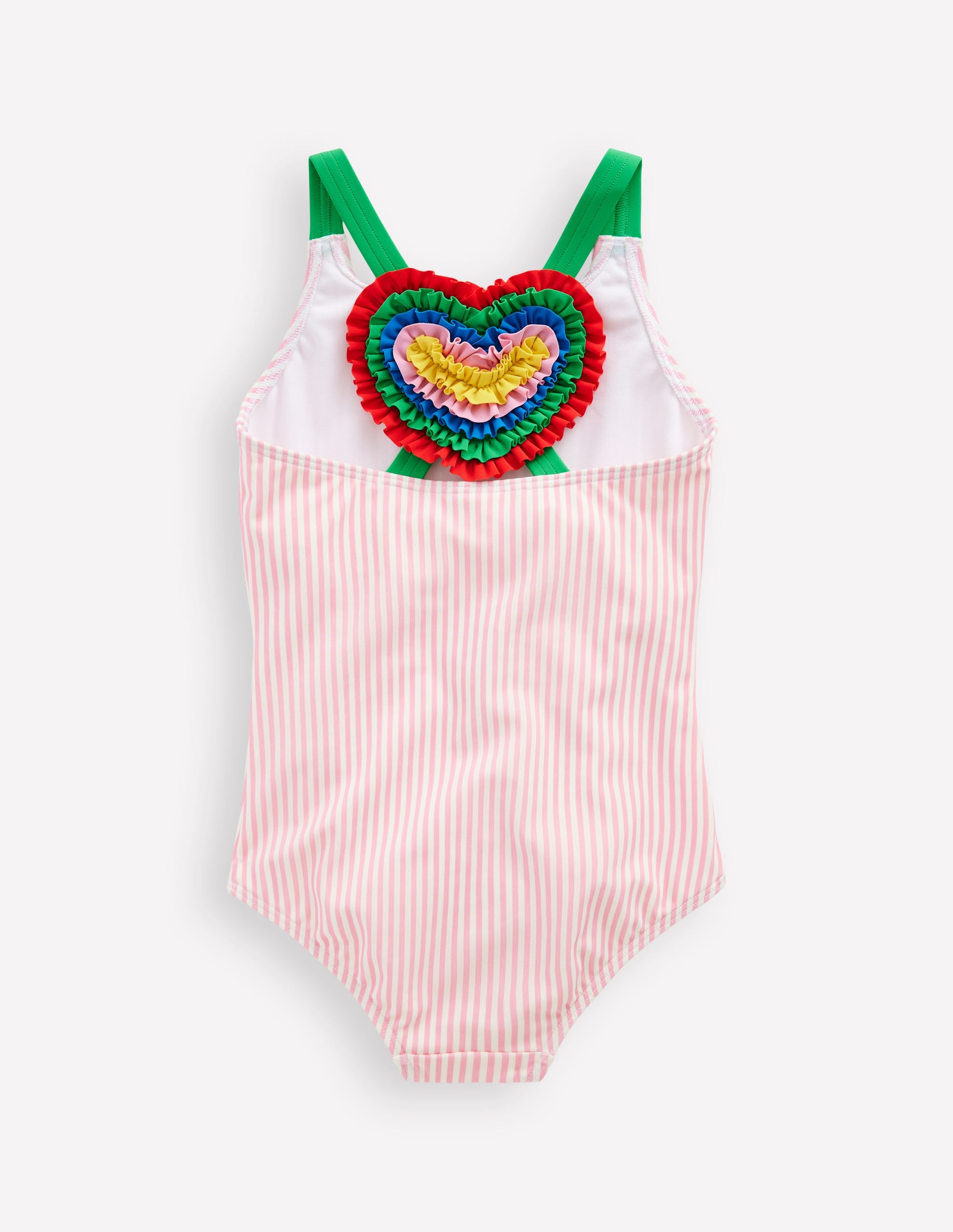 Applique Back Swimsuit-Chalk Pink Heart - Image 2