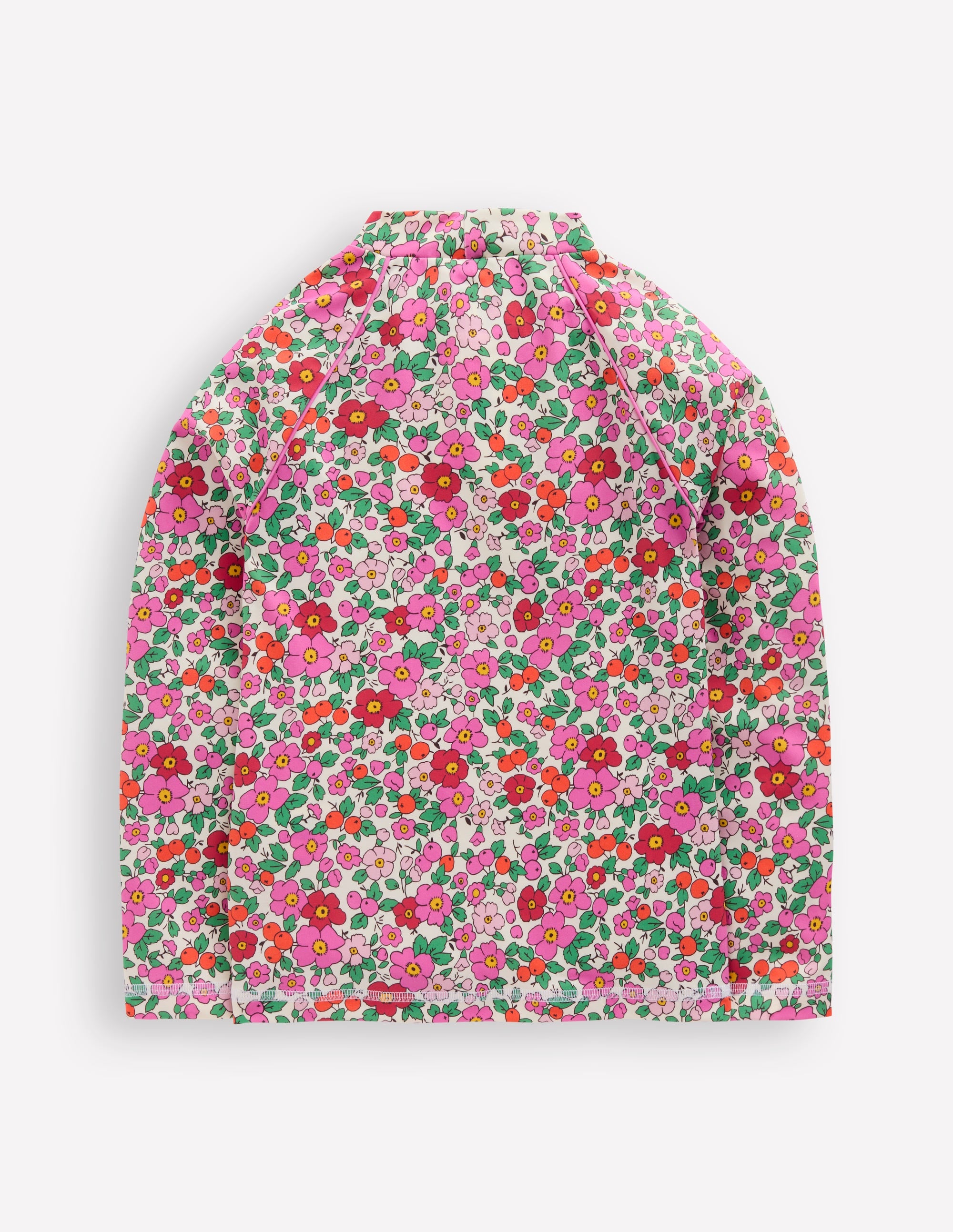Sun Safe Patterned Rash Vest-Pink Apple Blossom Floral - Image 2