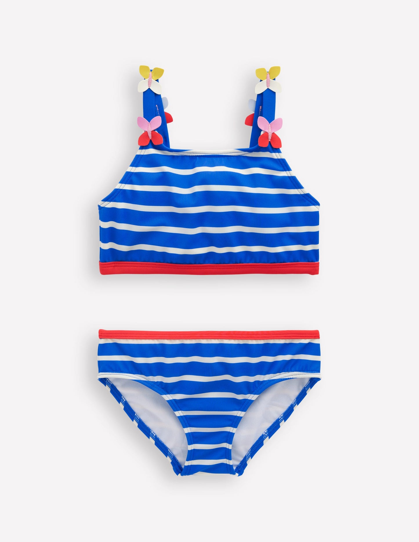 Applique Strap Bikini-Gallery Blue Stripe Butterfly