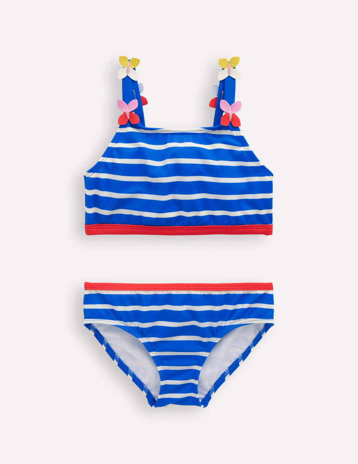 Applique Strap Bikini-Gallery Blue Stripe Butterfly - Image 1