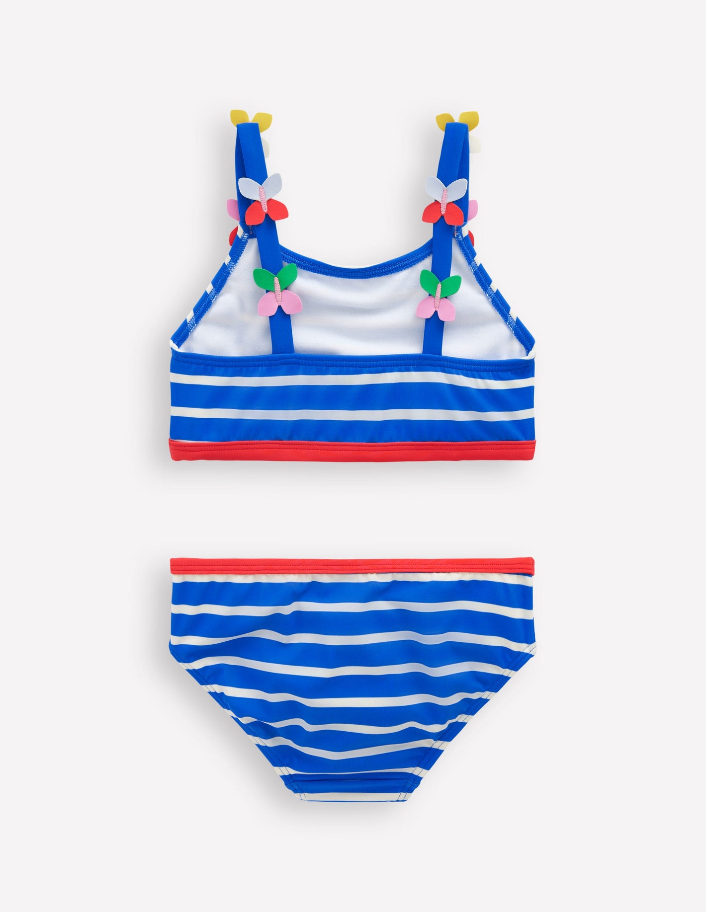 Applique Strap Bikini-Gallery Blue Stripe Butterfly