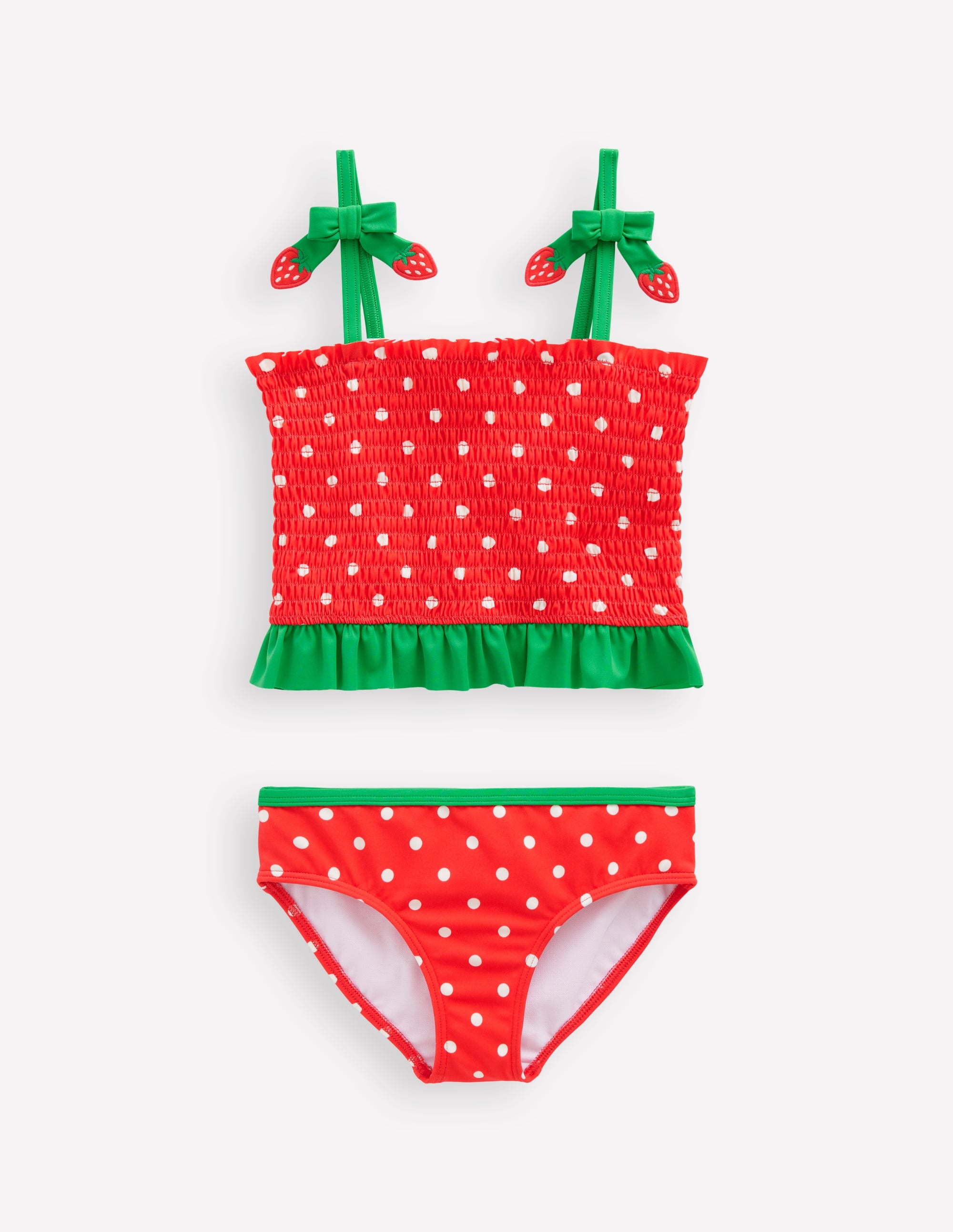 Smocked Tankini Set-Jam Red Strawberry - Image 1