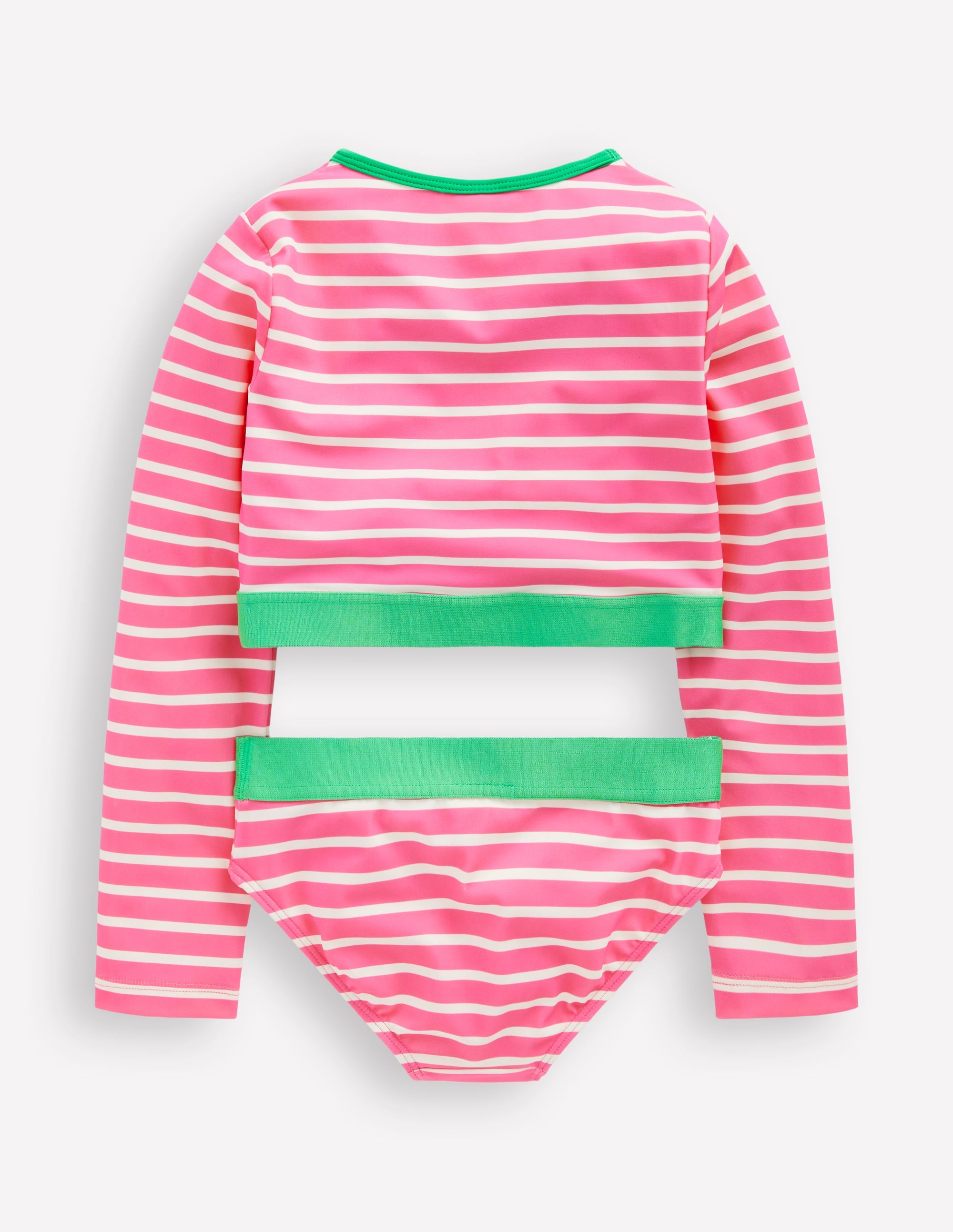 Cropped Rash Vest Set-Strawberry Stripe - Image 2