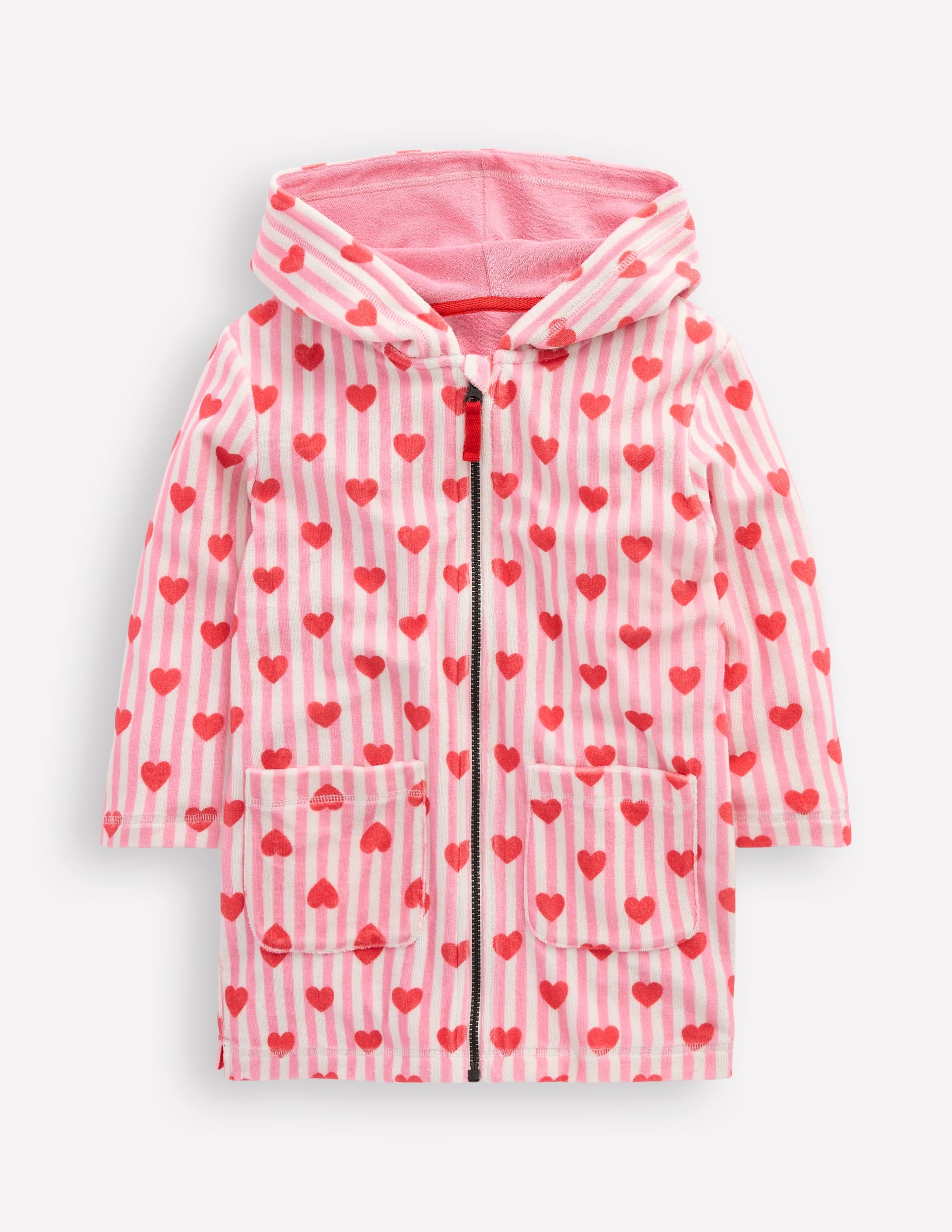 Romie Towelling Zip Throw-On-Festival Pink Giant Dais - Image 1