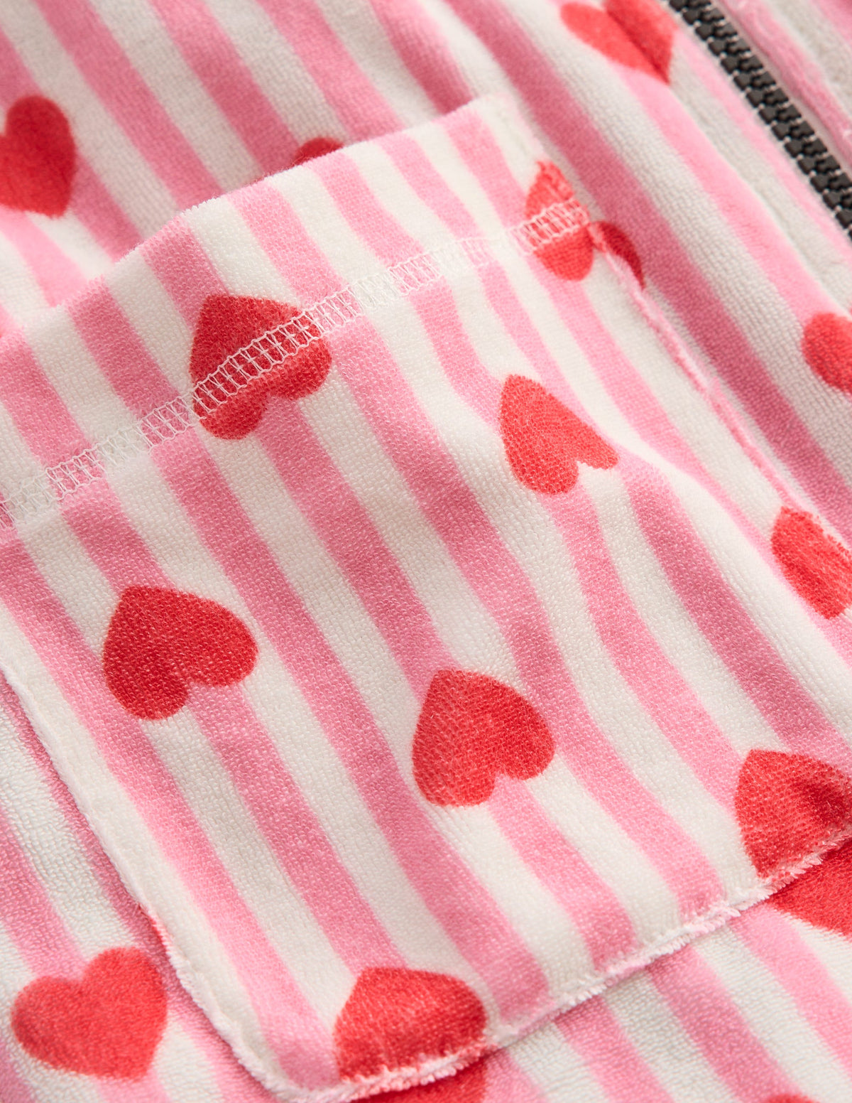 Romie Towelling Zip Throw-On-Festival Pink Giant Dais - Image 3