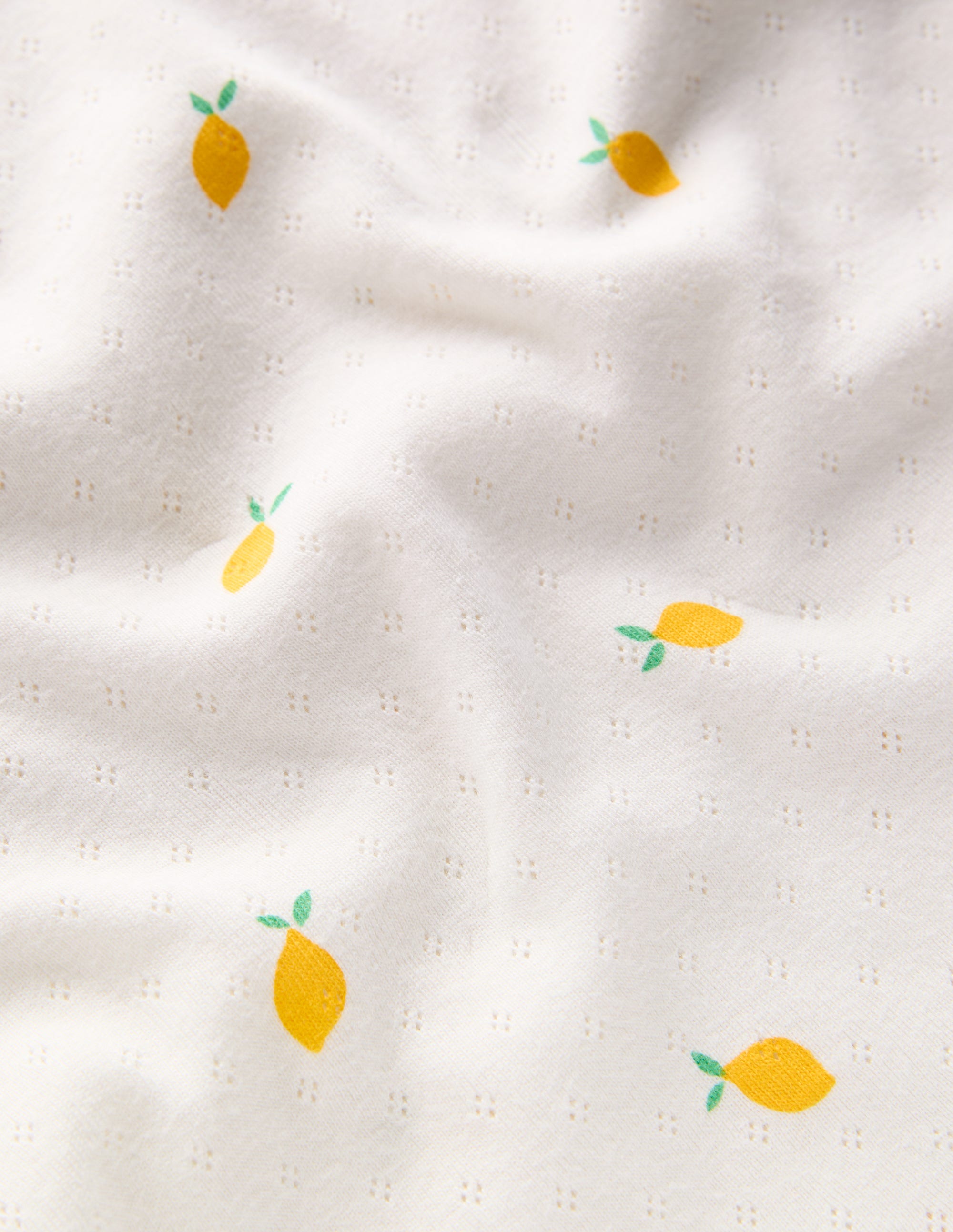 Short Sleeve Pointelle Top-Soft Ivory - Image 3