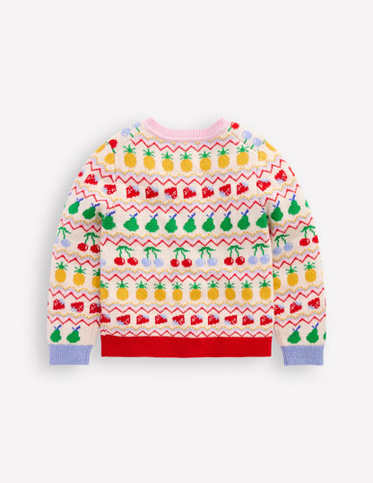 Edie Fair Isle Cardigan-Multi Fruit