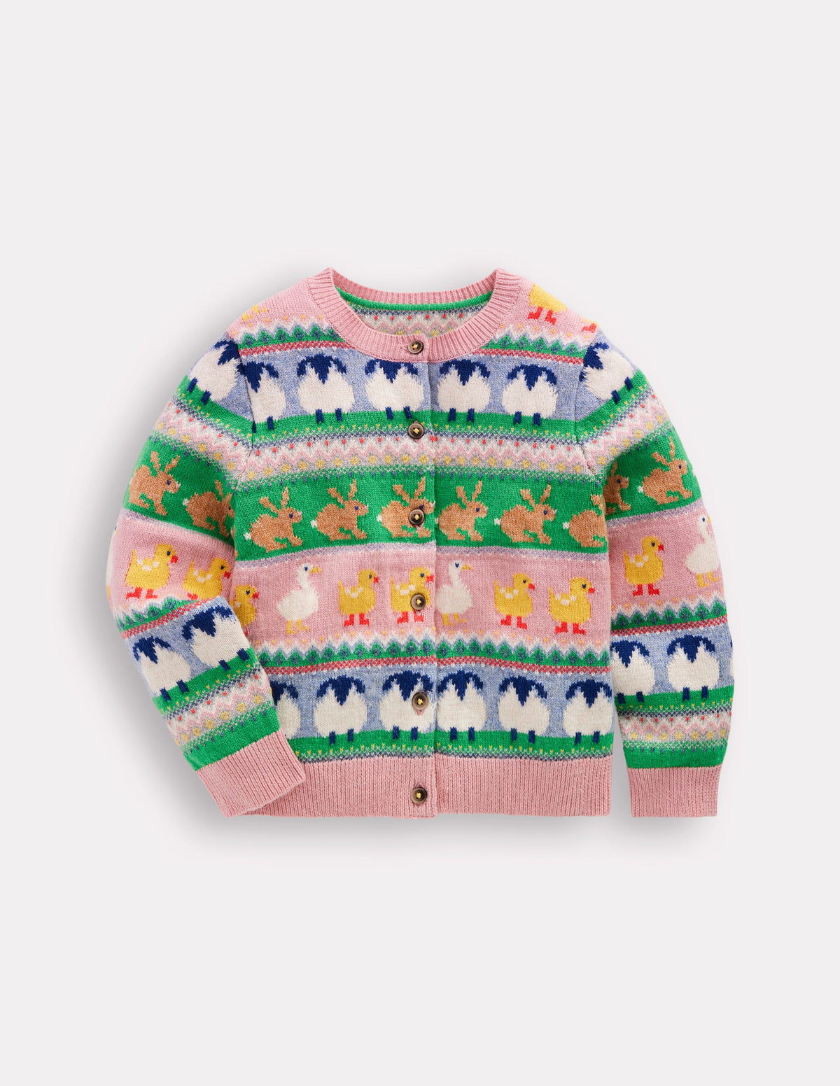 Edie Fair Isle Cardigan-Easter Fair Isle - Image 1