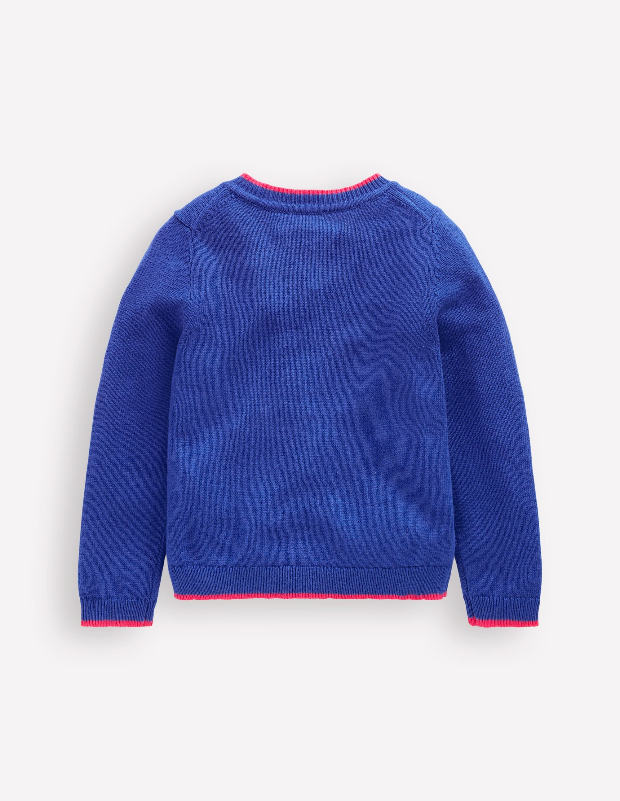 Evelyn Fun Logo Cardigan-Heron Blue Bow - Image 2