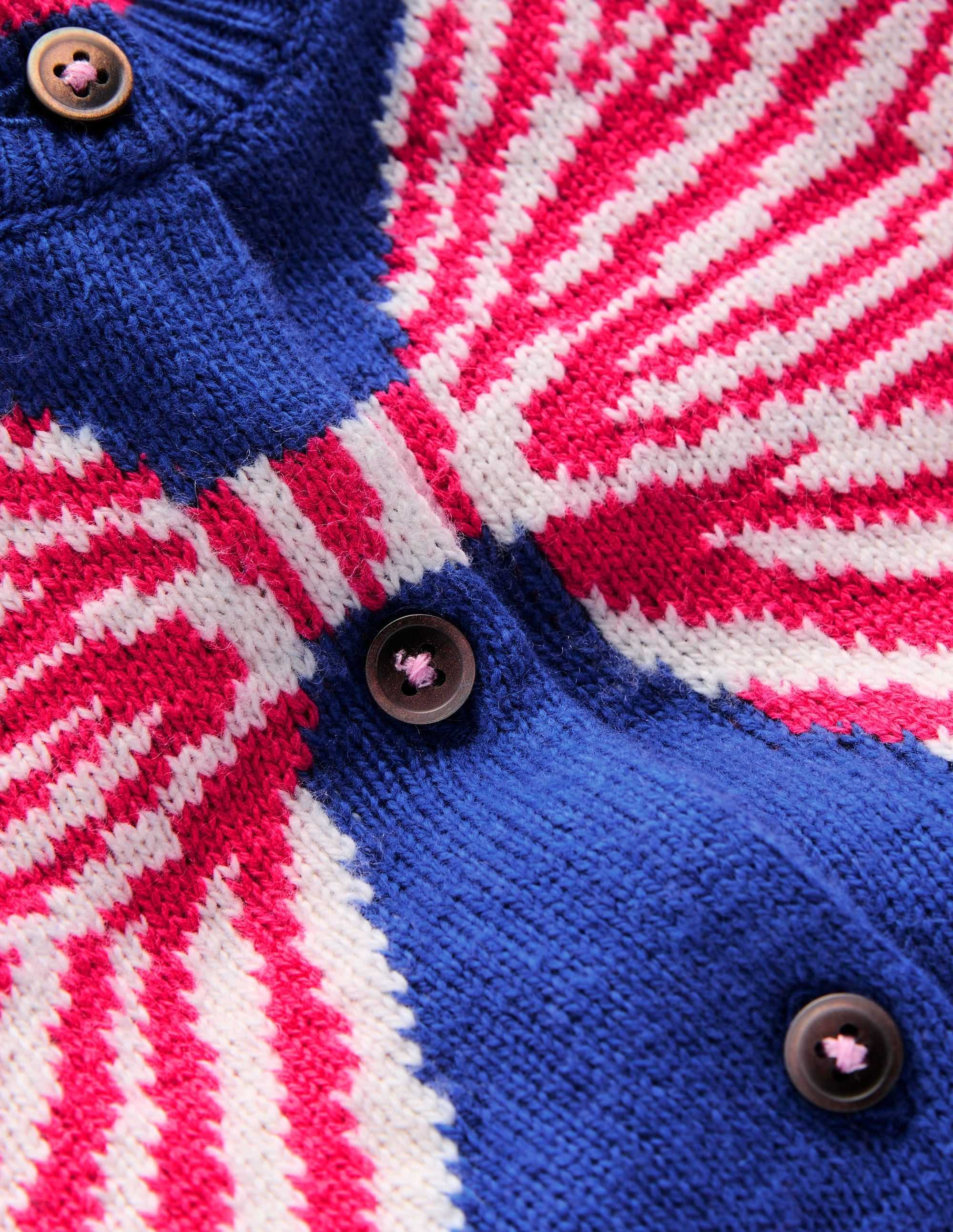 Evelyn Fun Logo Cardigan-Heron Blue Bow - Image 3