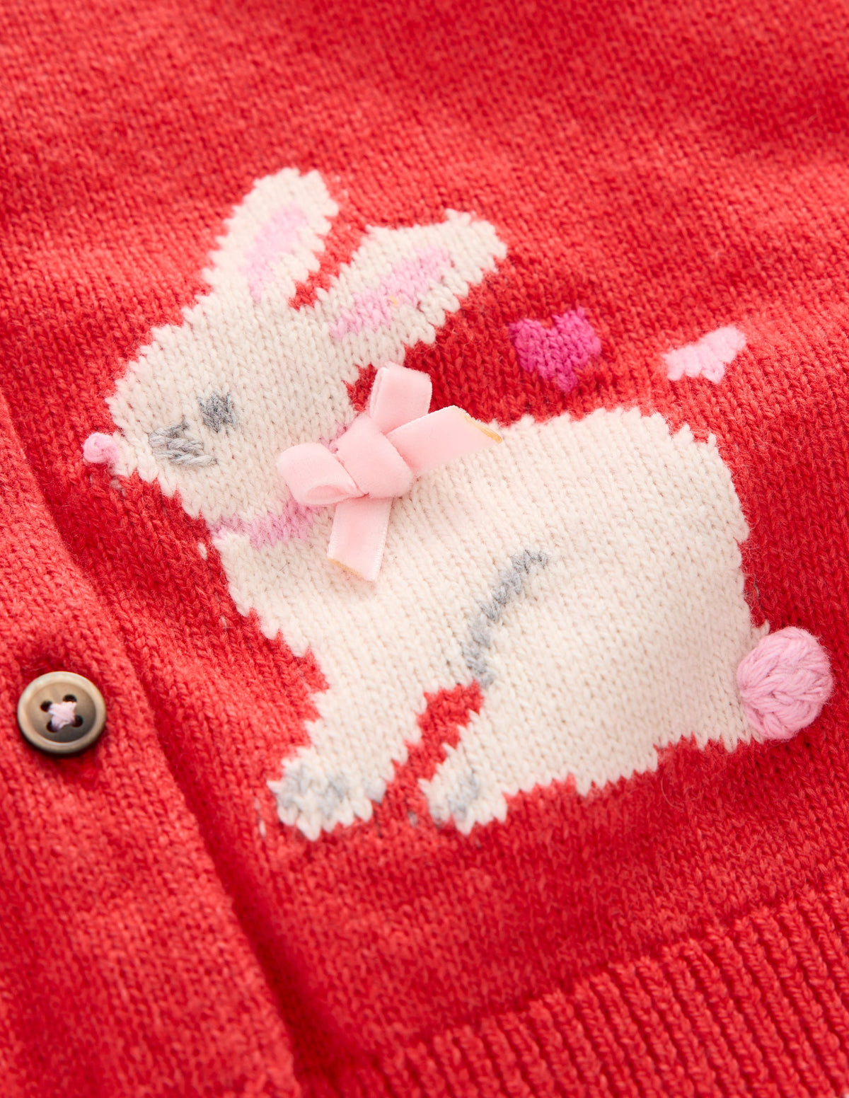 Evelyn Fun Logo Cardigan-Jam Red Bunnies - Image 3
