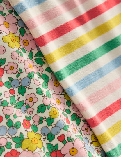 Twin Pack Short Pyjamas-Apple Blossom Multi-3