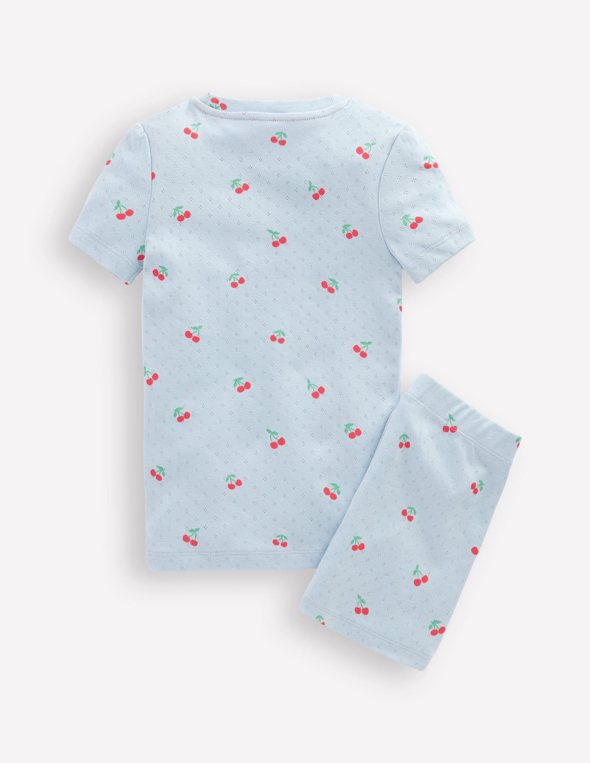Snug Pointelle Pajamas-Misty Blue Cherries-2