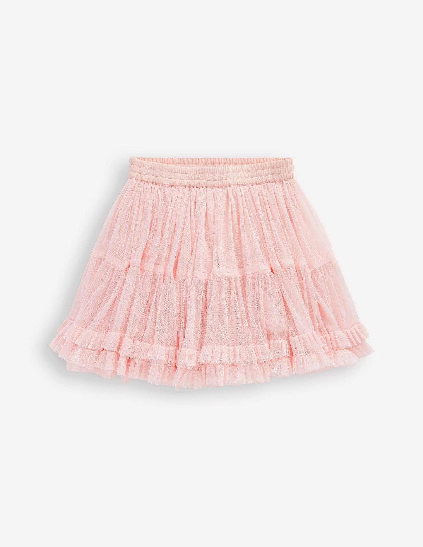 Tulle Ruffle Skirt-Pink