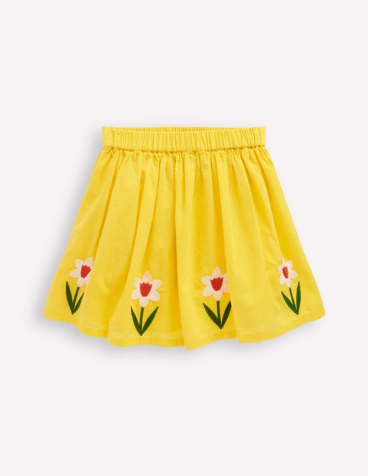 Appliqué Skirt-Tropical Yellow Flowers