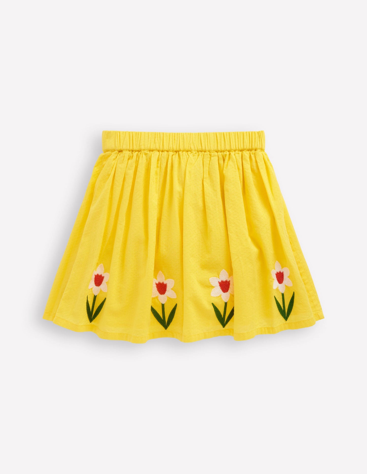 Appliqué Skirt-Tropical Yellow Flowers