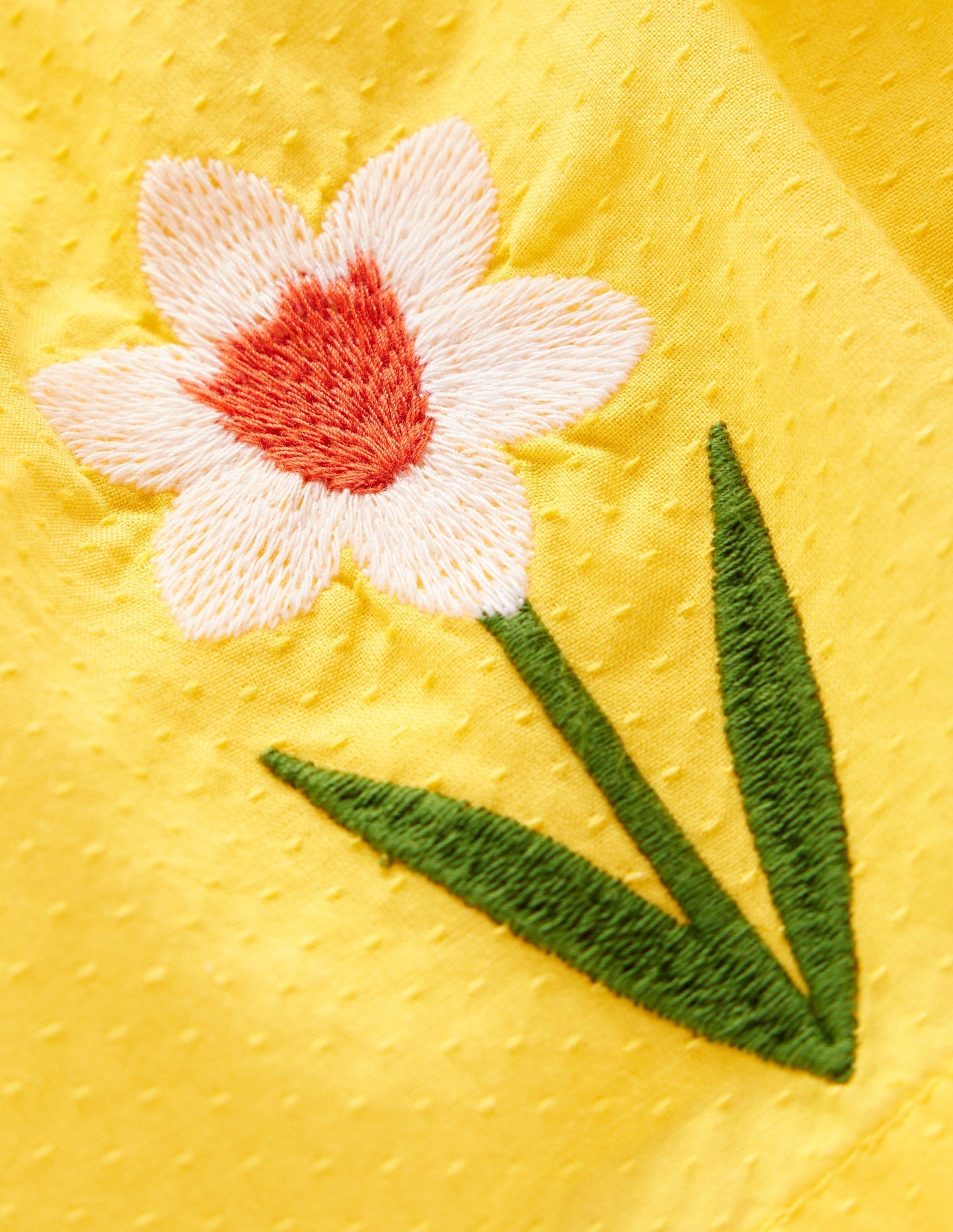 Appliqué Skirt-Tropical Yellow Flowers