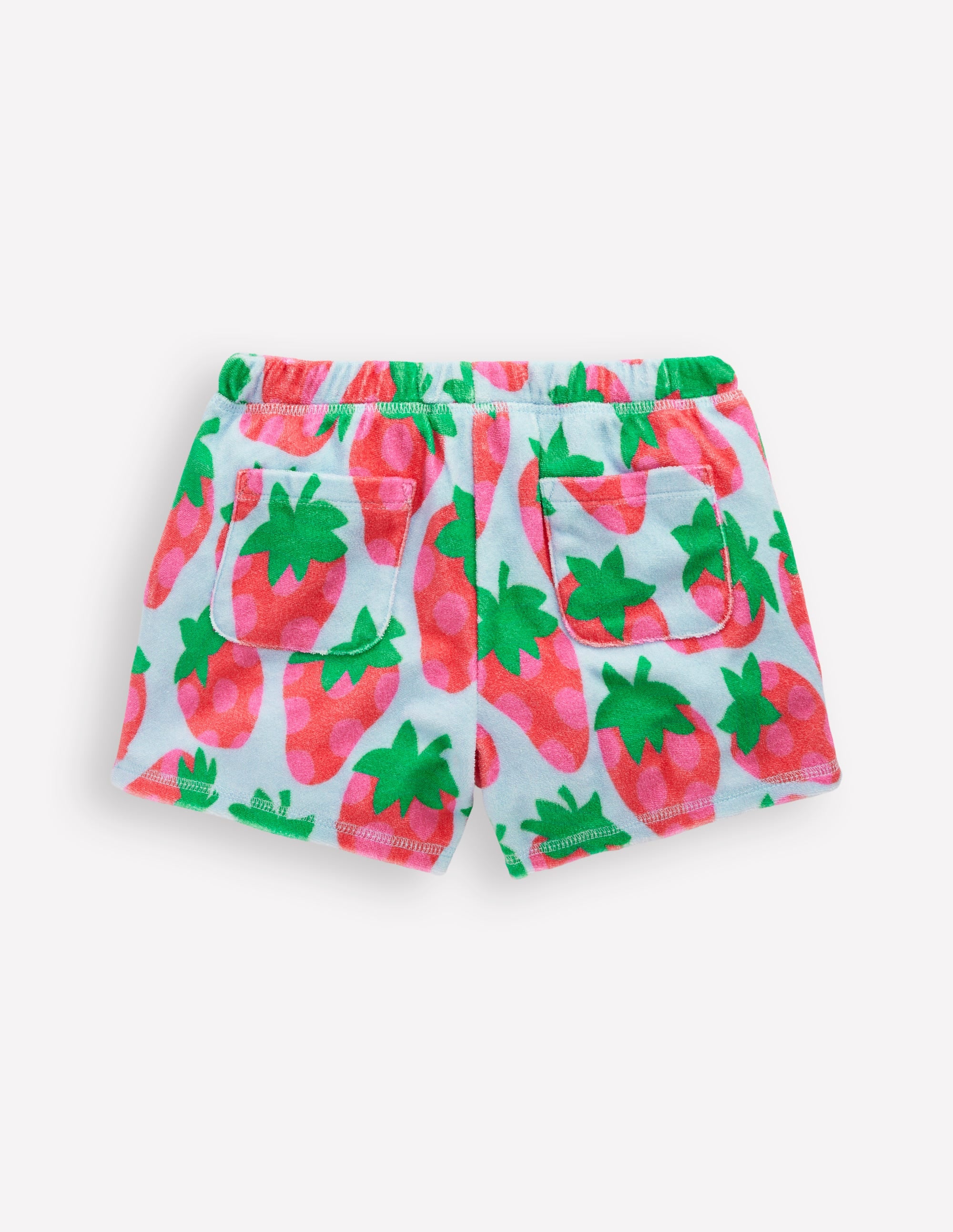 Printed Towelling Short-Misty Blue Spotty Strawberry - Image 2