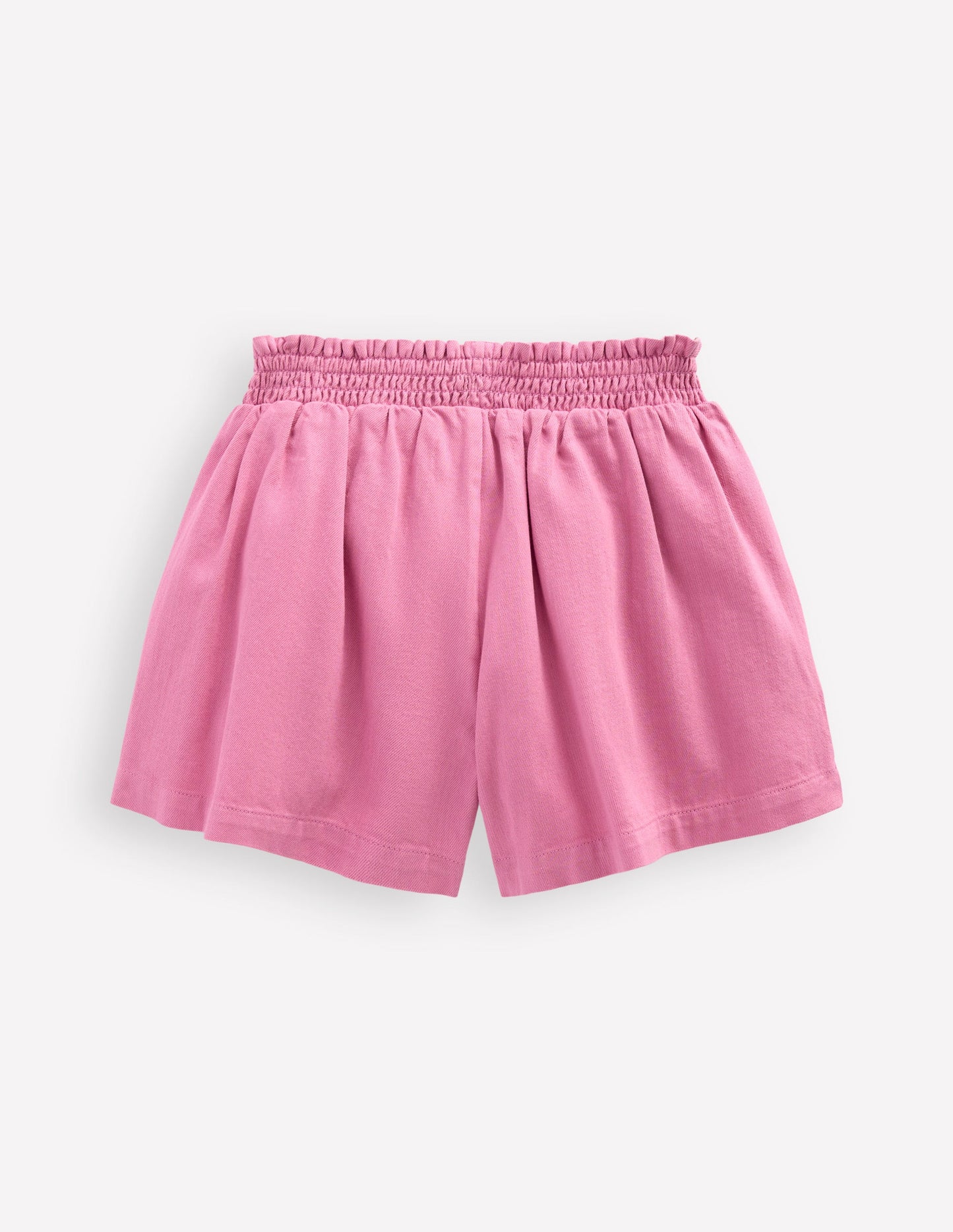 Pull-On Shorts-Pink Embroidered