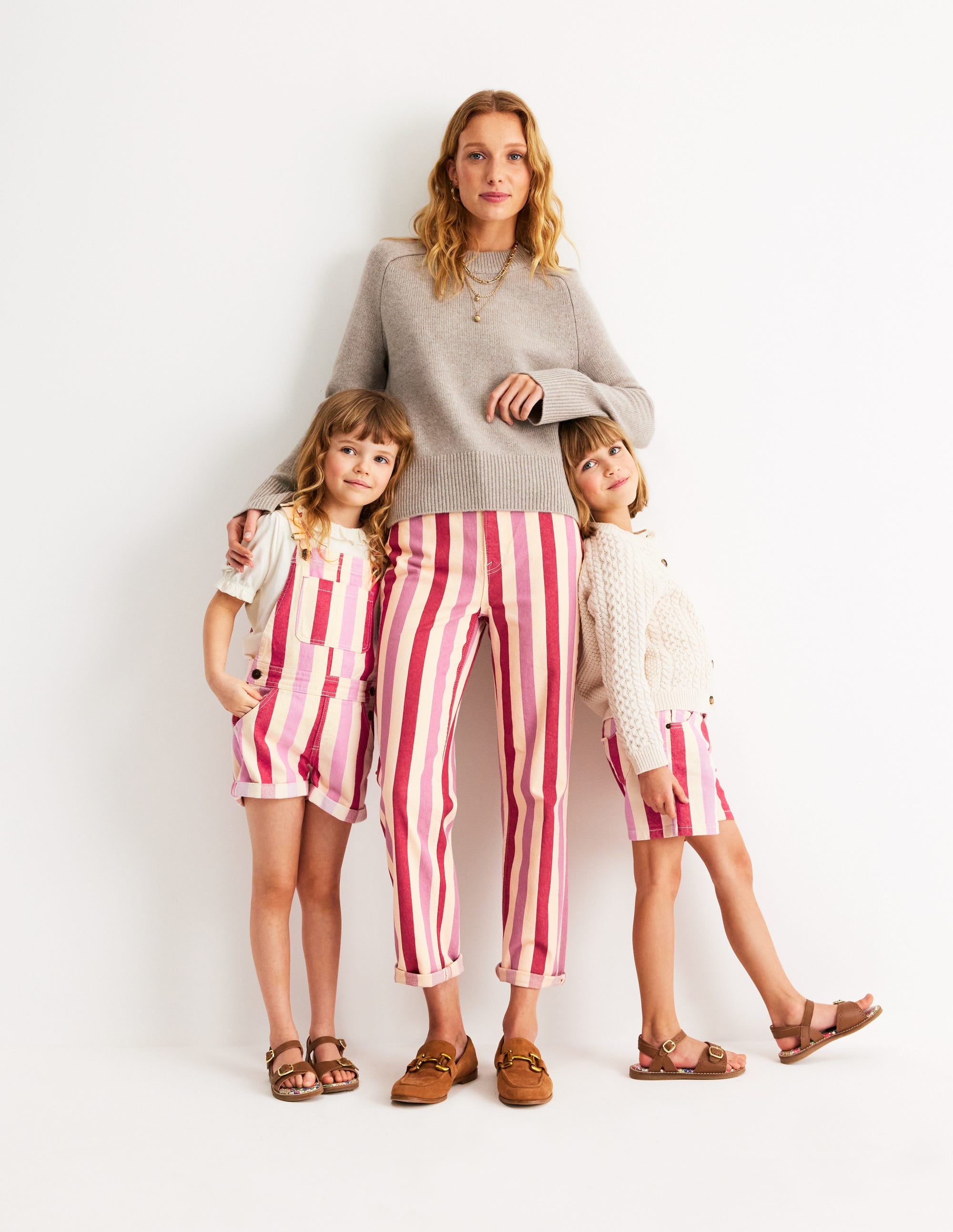 Denim Shorts-Pink and Red Stripe - Image 4