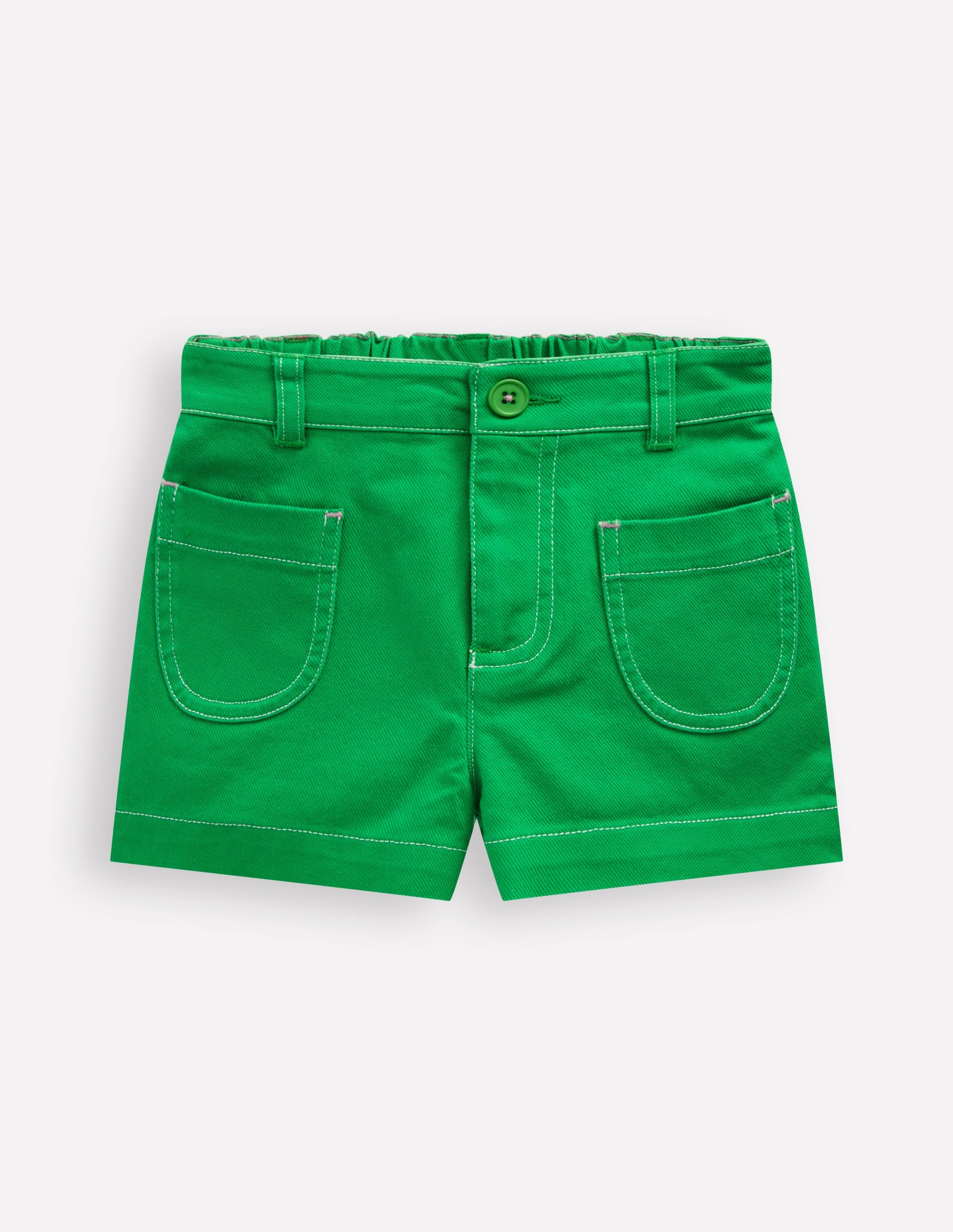 Patch Pocket Shorts-Green - Image 1