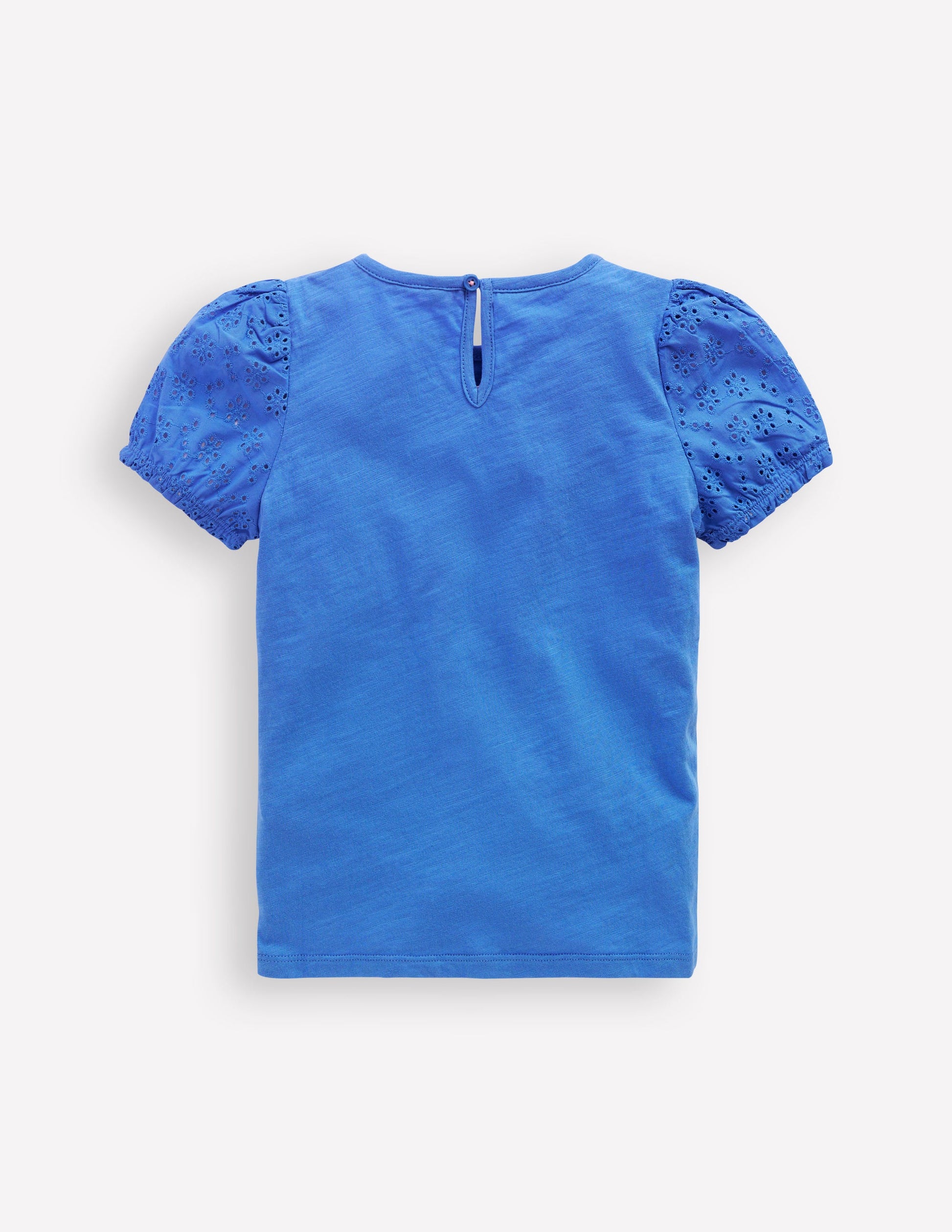 Broderie Mix Tee-Peacock Plume Blue-2