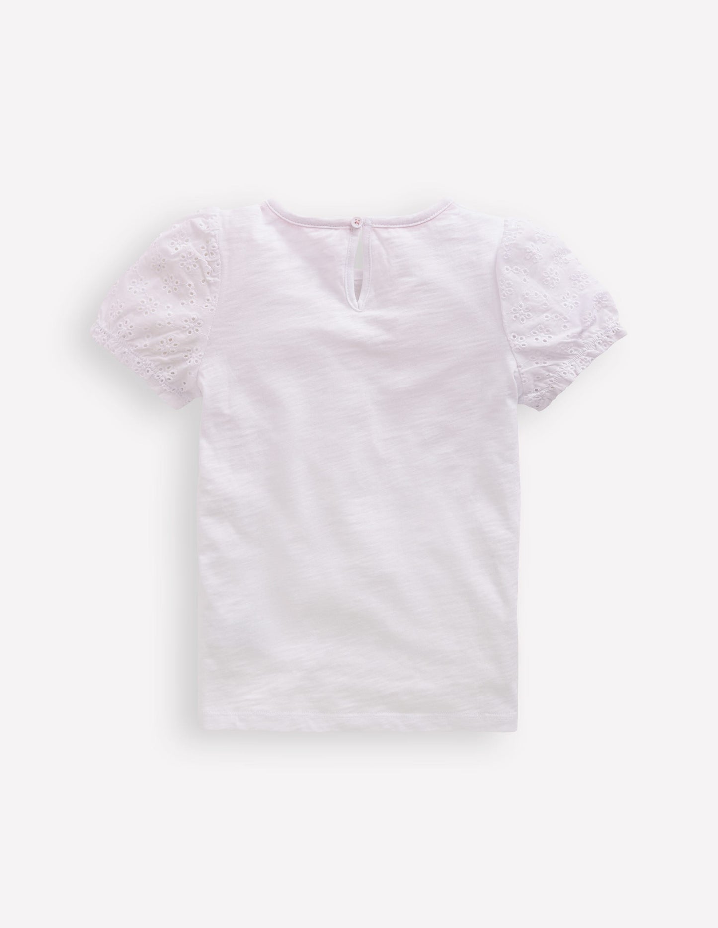 Broderie Mix Tee-White