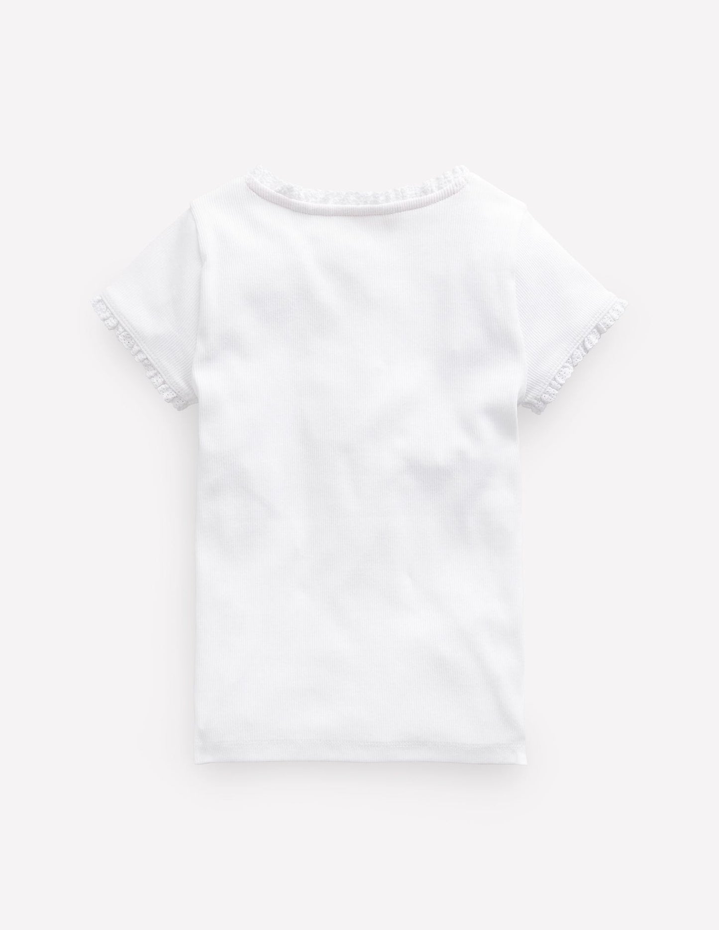 Short Sleeve Ribbed T-shirt-White
