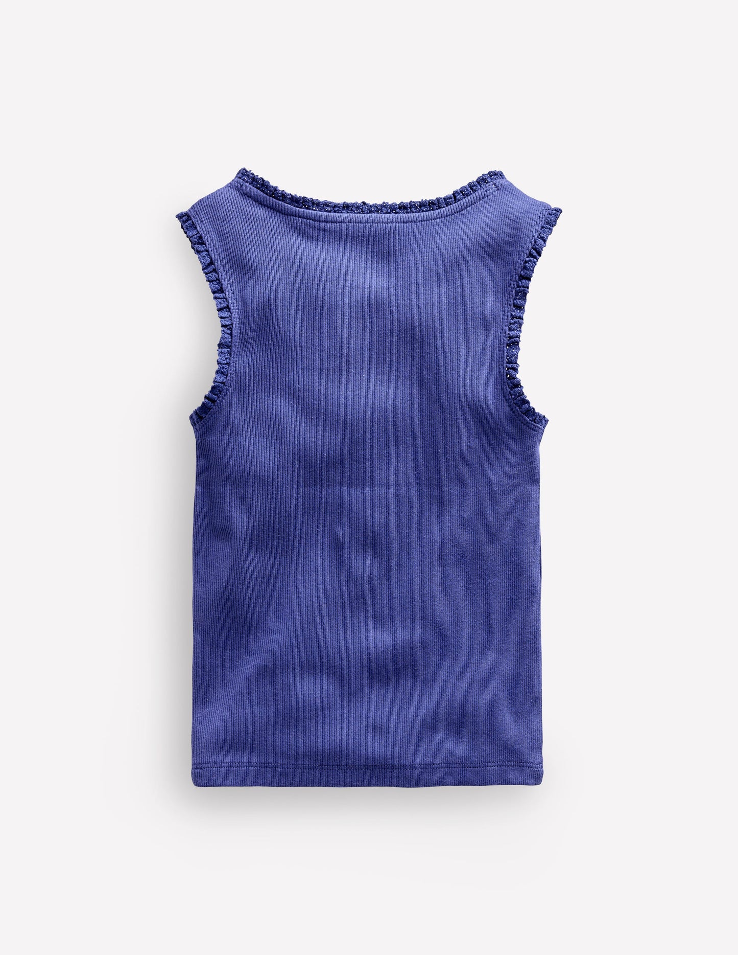 Ribbed Lace Trim Tank Top-Starboard