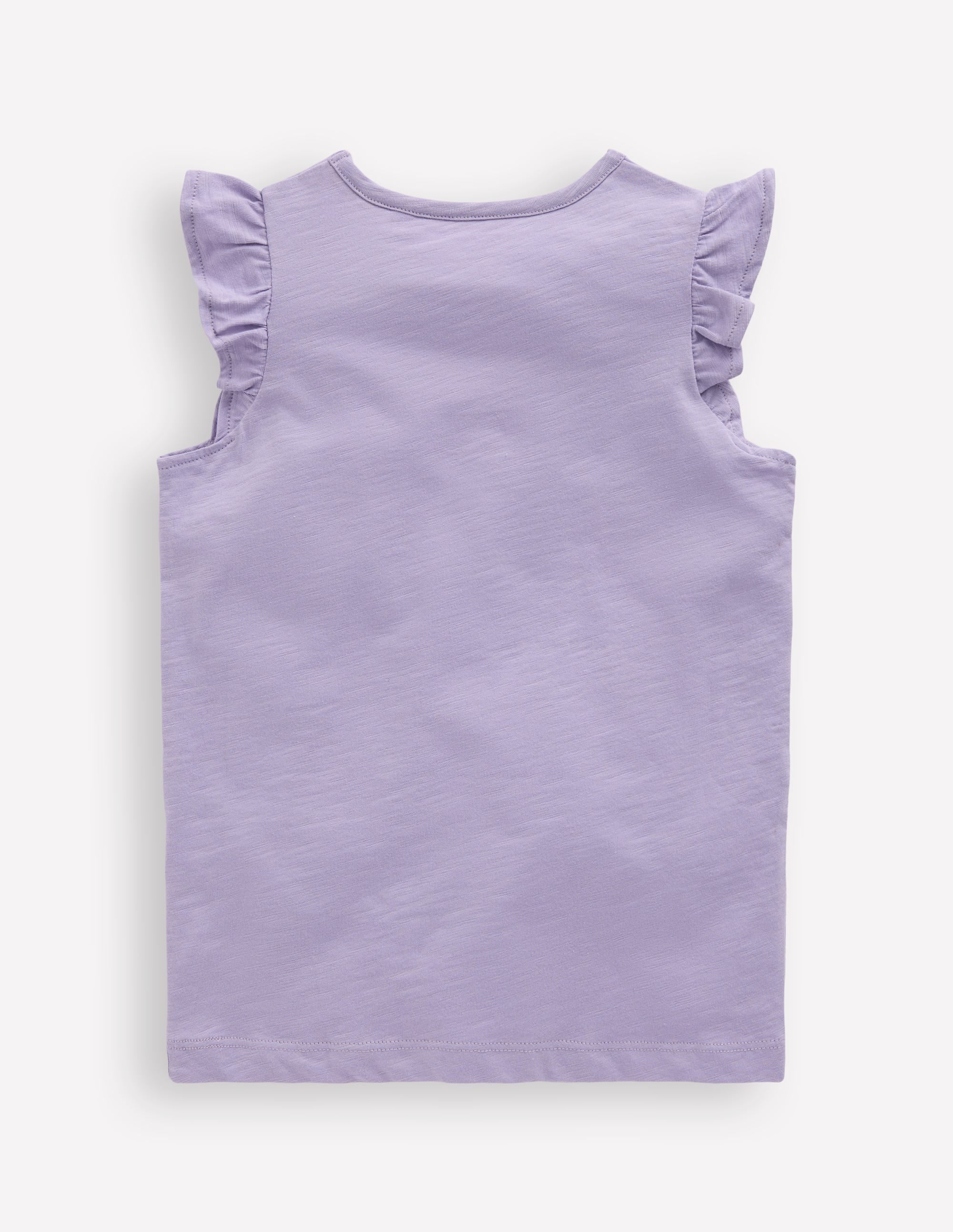 Short Sleeve Frill Logo Top-Misty Lavender Guinea Pigs - Image 2