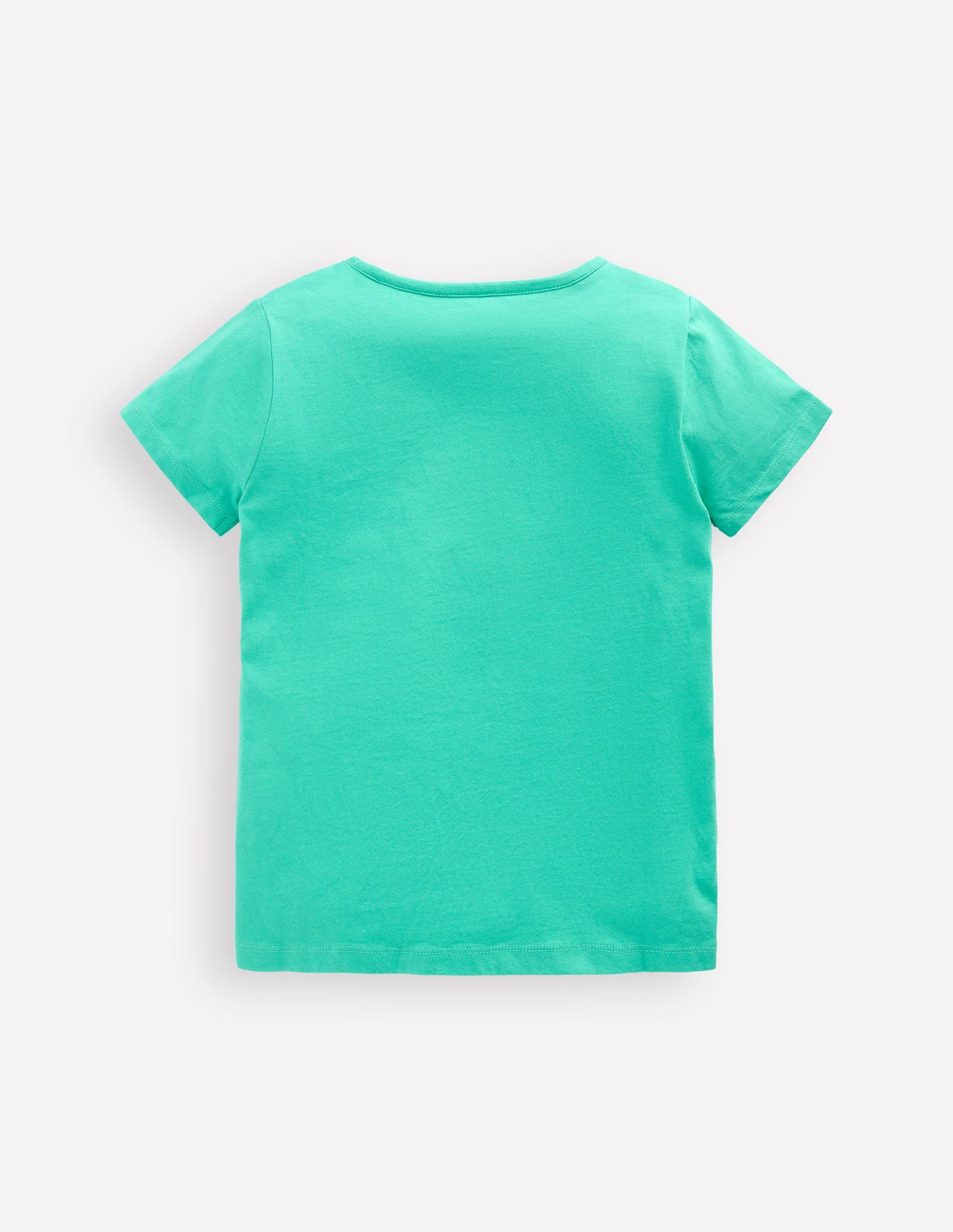 Short Sleeve Applique T-shirt-Turquoise Blue Bunny