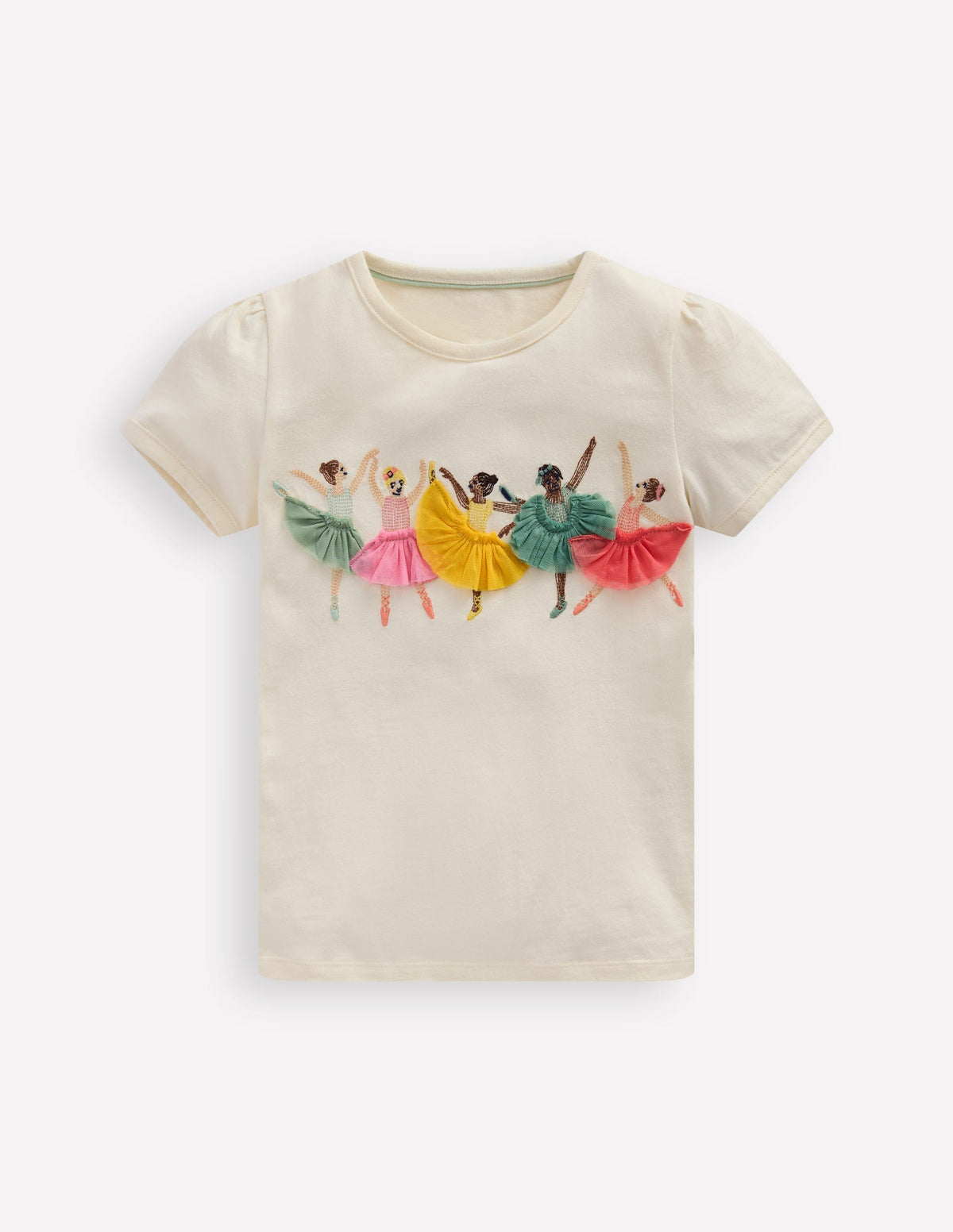 Puff Sleeve Superstitch Top-Ivory Ballerinas-1