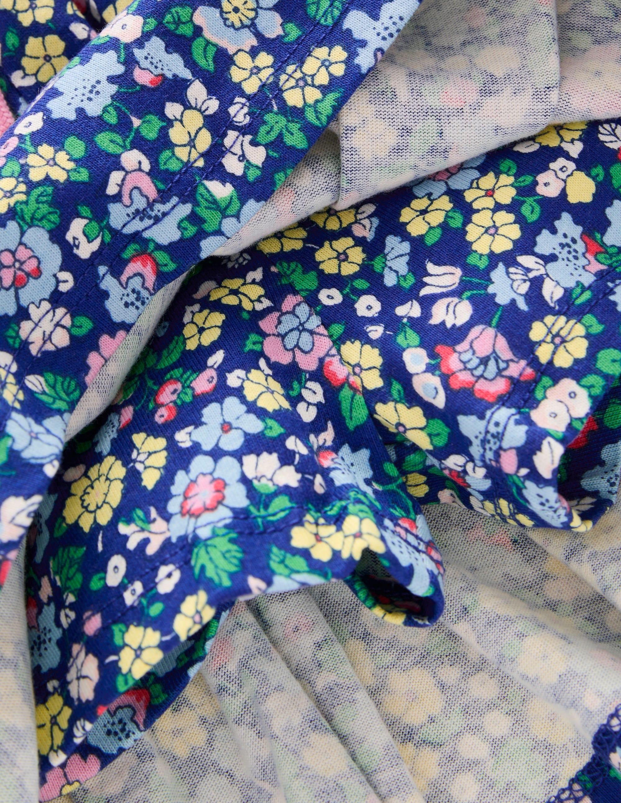 Pleated Jersey Skort-Sapphire Blue Nautical Floral - Image 3