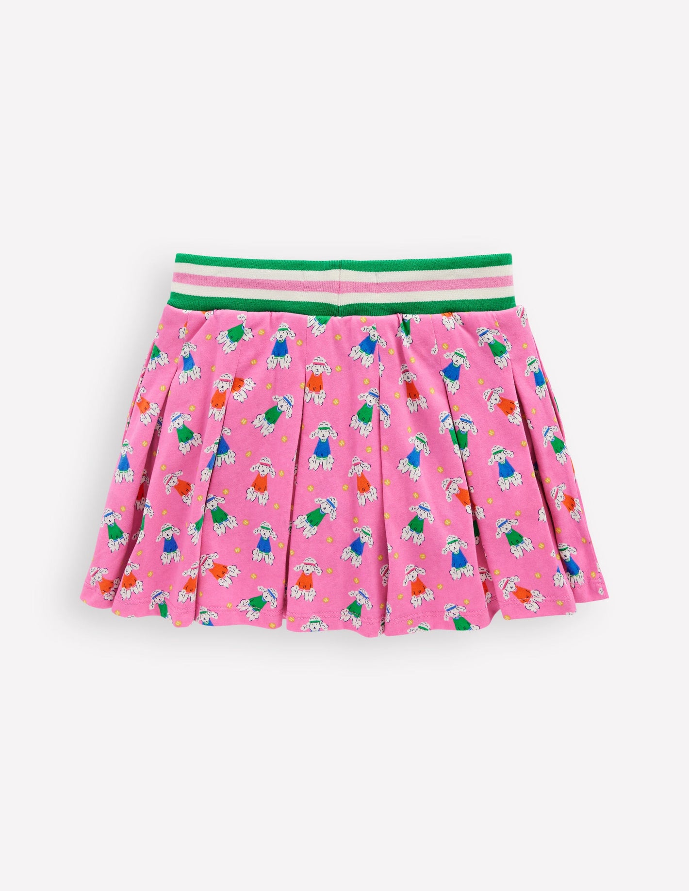 Pleated Jersey Skort-Cosmos Pink Sporty Poodle