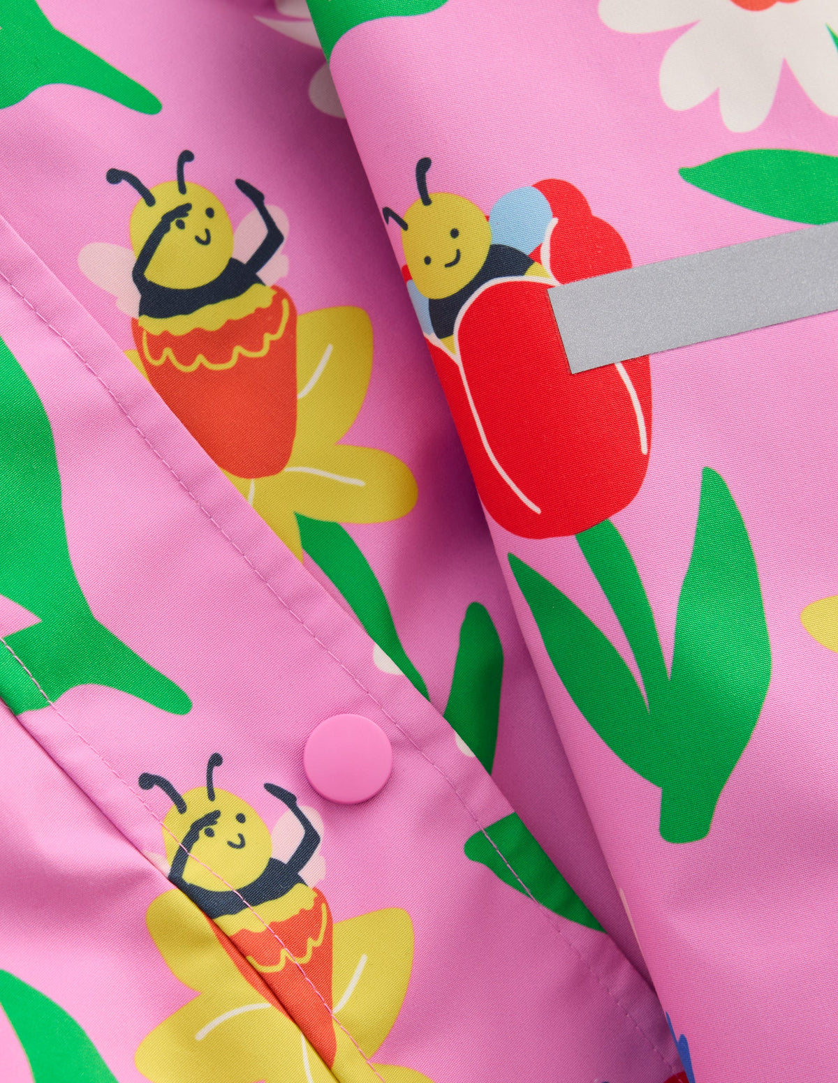 Waterproof Fisherman's Jacket-Pink Spring Garden - Image 3