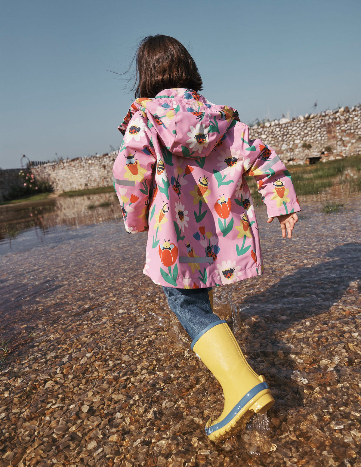 Waterproof Fisherman's Jacket-Pink Spring Garden - Image 6