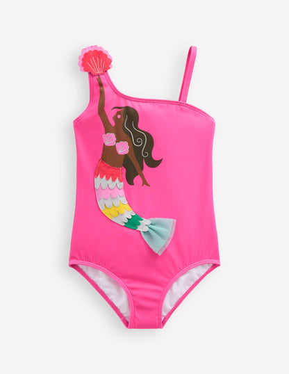 Sunday Appliqué Swimsuit-Pink Mermaid