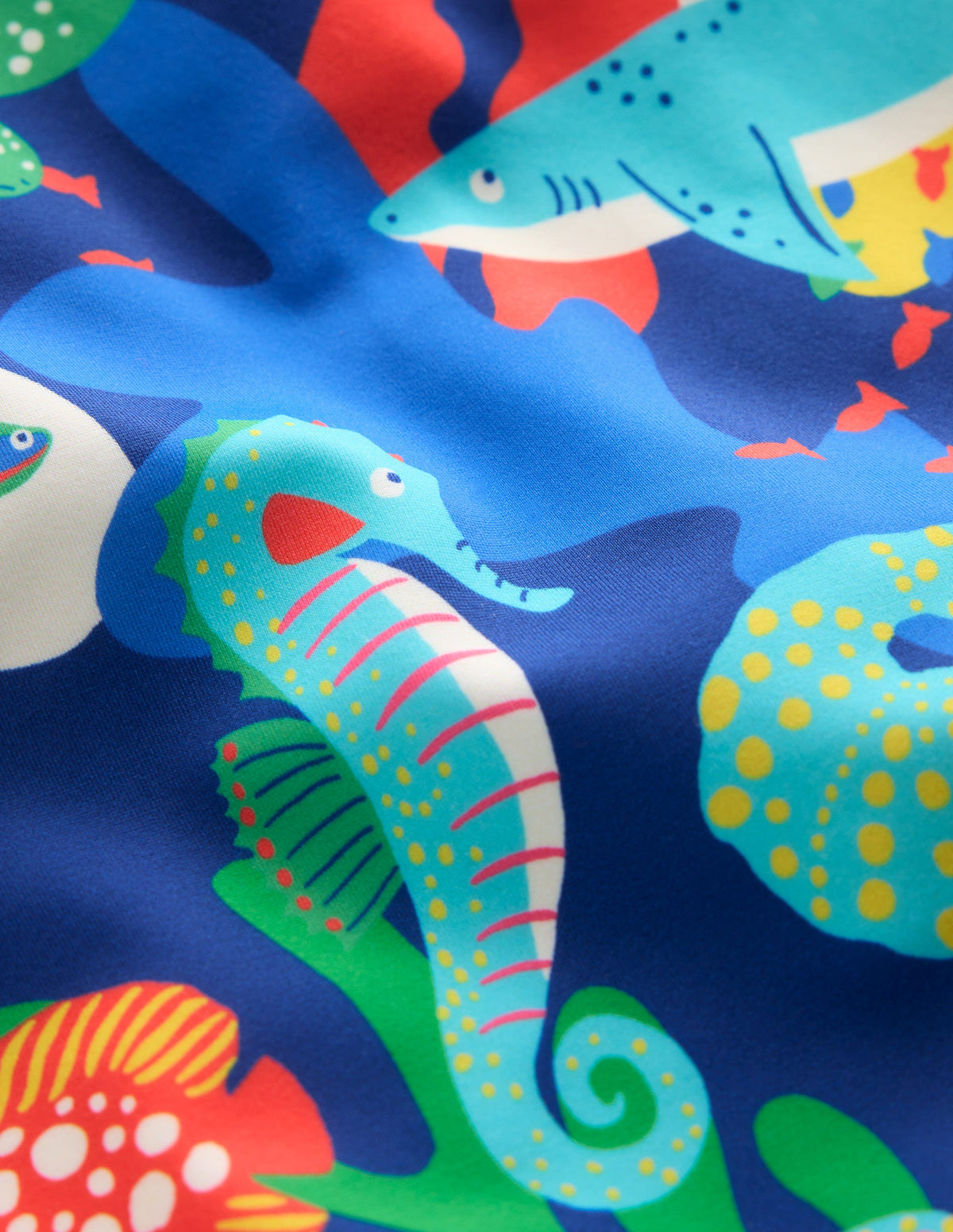 Cross-back Printed Swimsuit-Blue Reef - Image 3