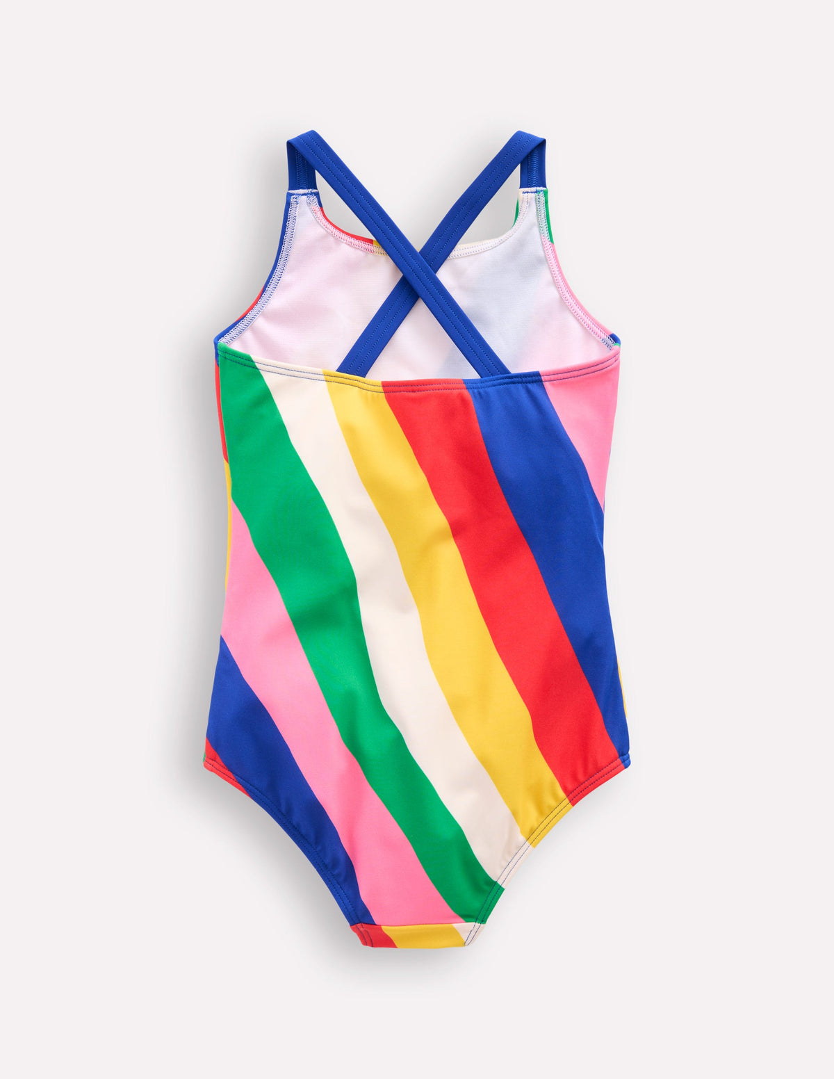 Cross-back Printed Swimsuit-Multi Rainbow Swirl - Image 2