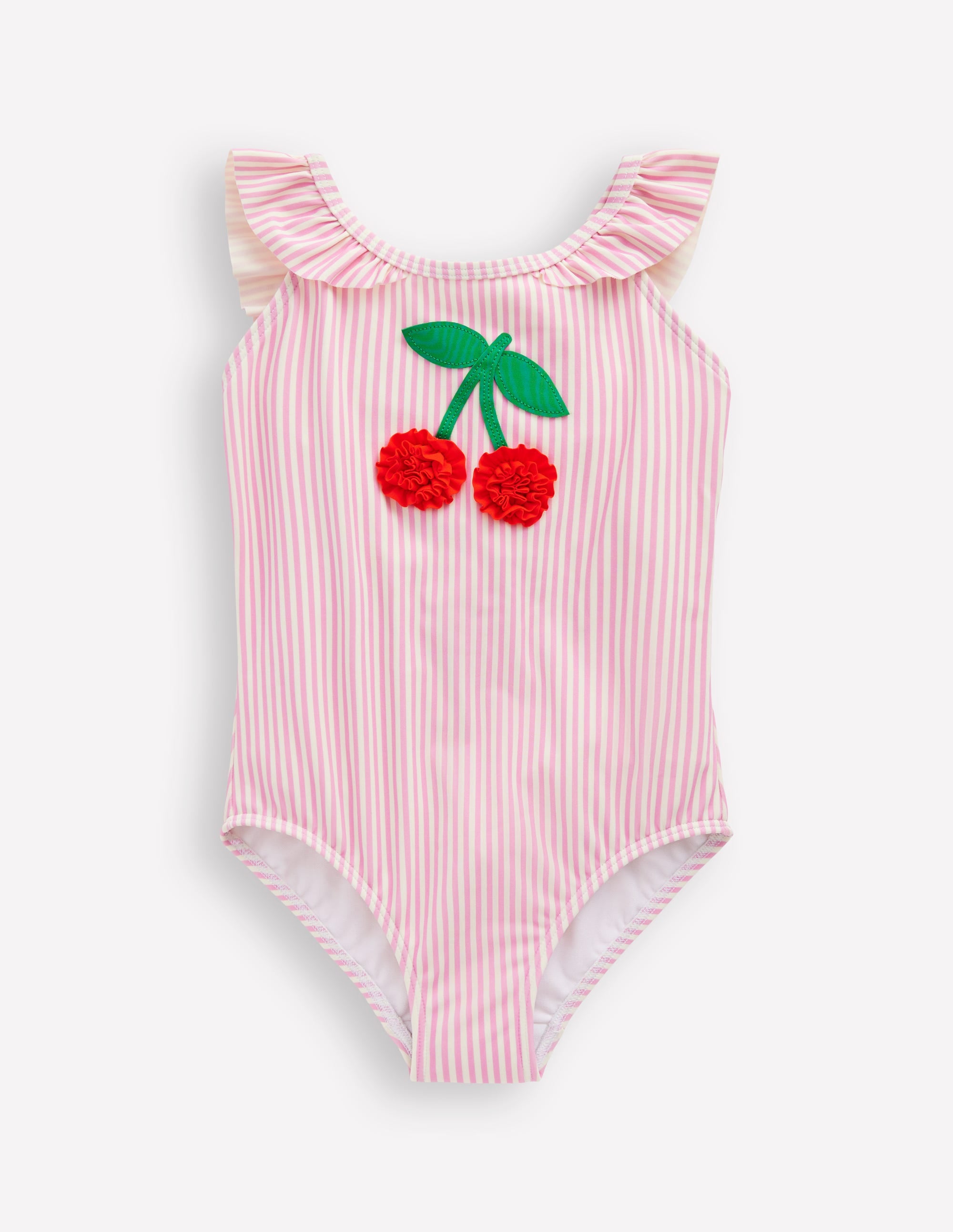 Hallie Frill Strap Swimsuit-Cosmos Pink Cherry - Image 1