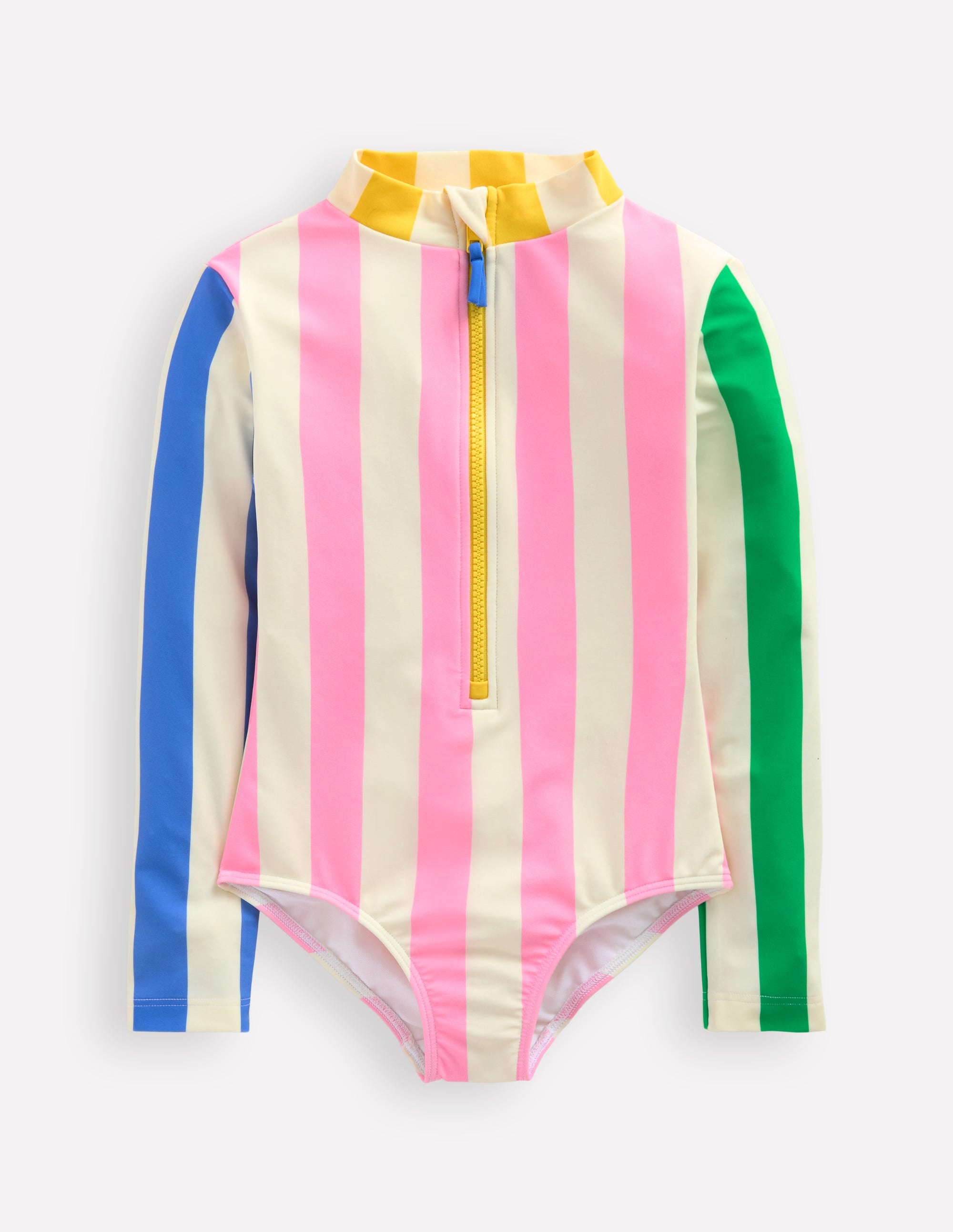Long-sleeved Swimsuit-Hotchpotch Stripe - Image 1