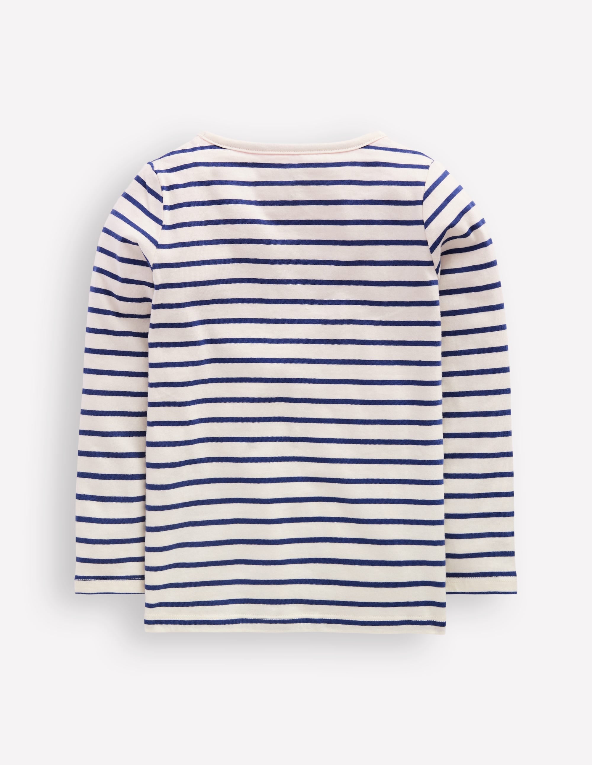 Ari Long Sleeve Boucle T-shirt-Starboard Blue / Ivory Bows - Image 2