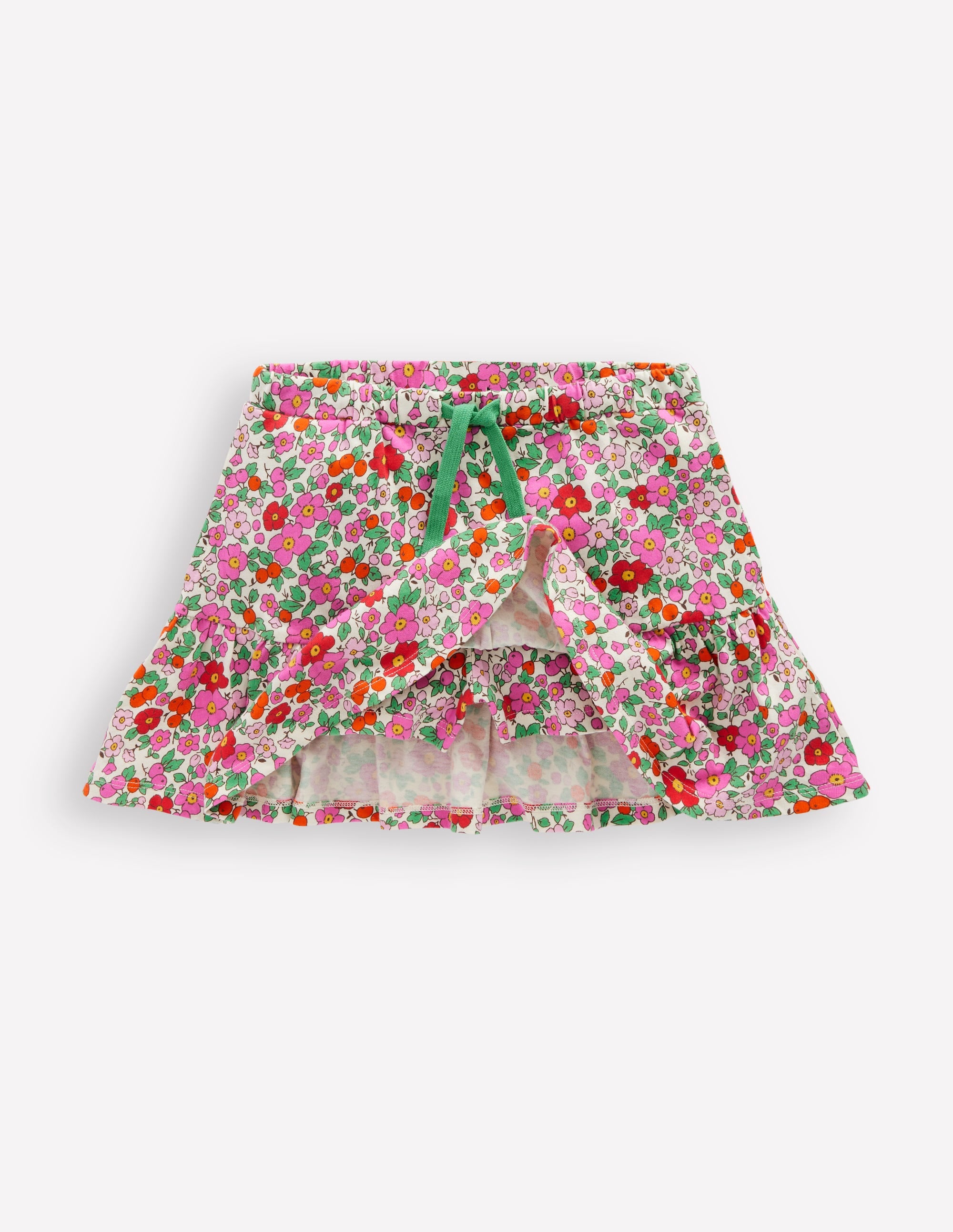 Tiered Jersey Skort-Pink Apple Blossom Floral - Image 4
