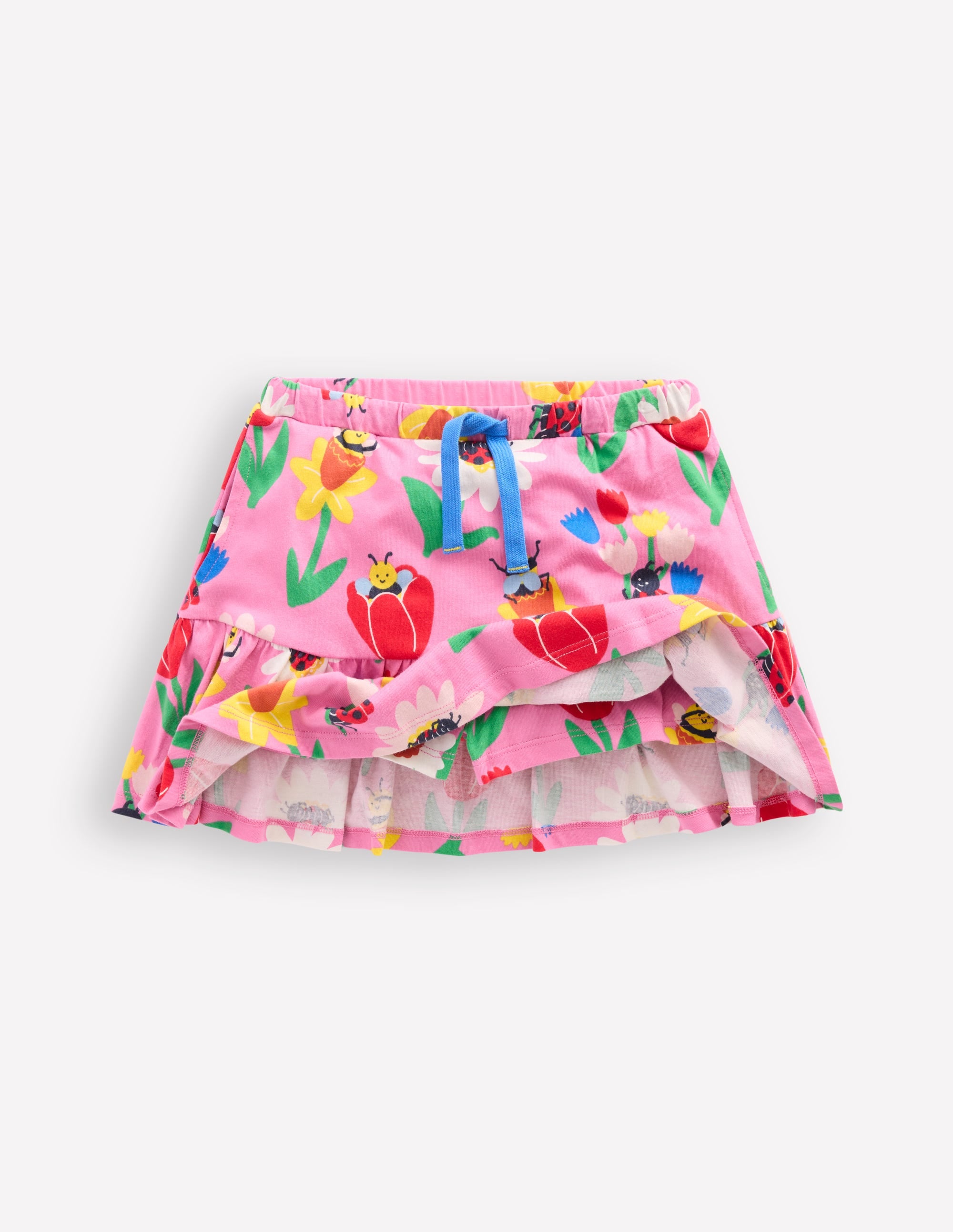 Tiered Jersey Skort-Sugared Lilac Spring Garden - Image 4