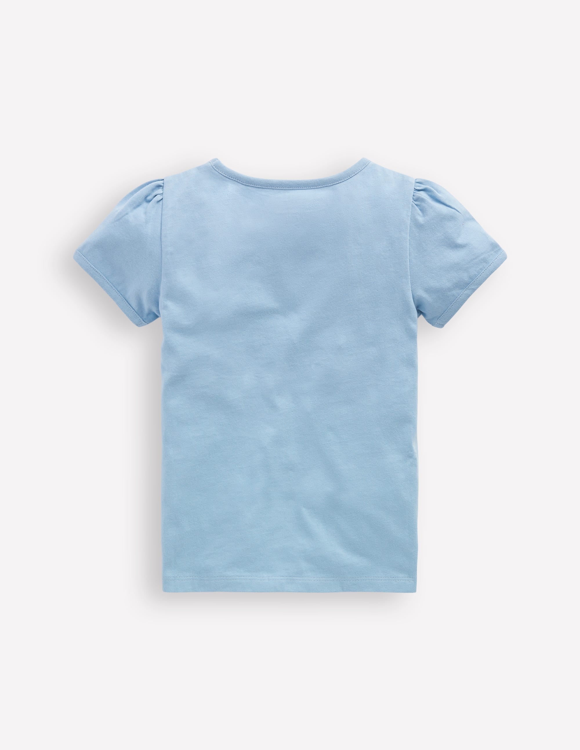 Puff Sleeve Applique Top-Glacier Blue Unicorns - Image 2